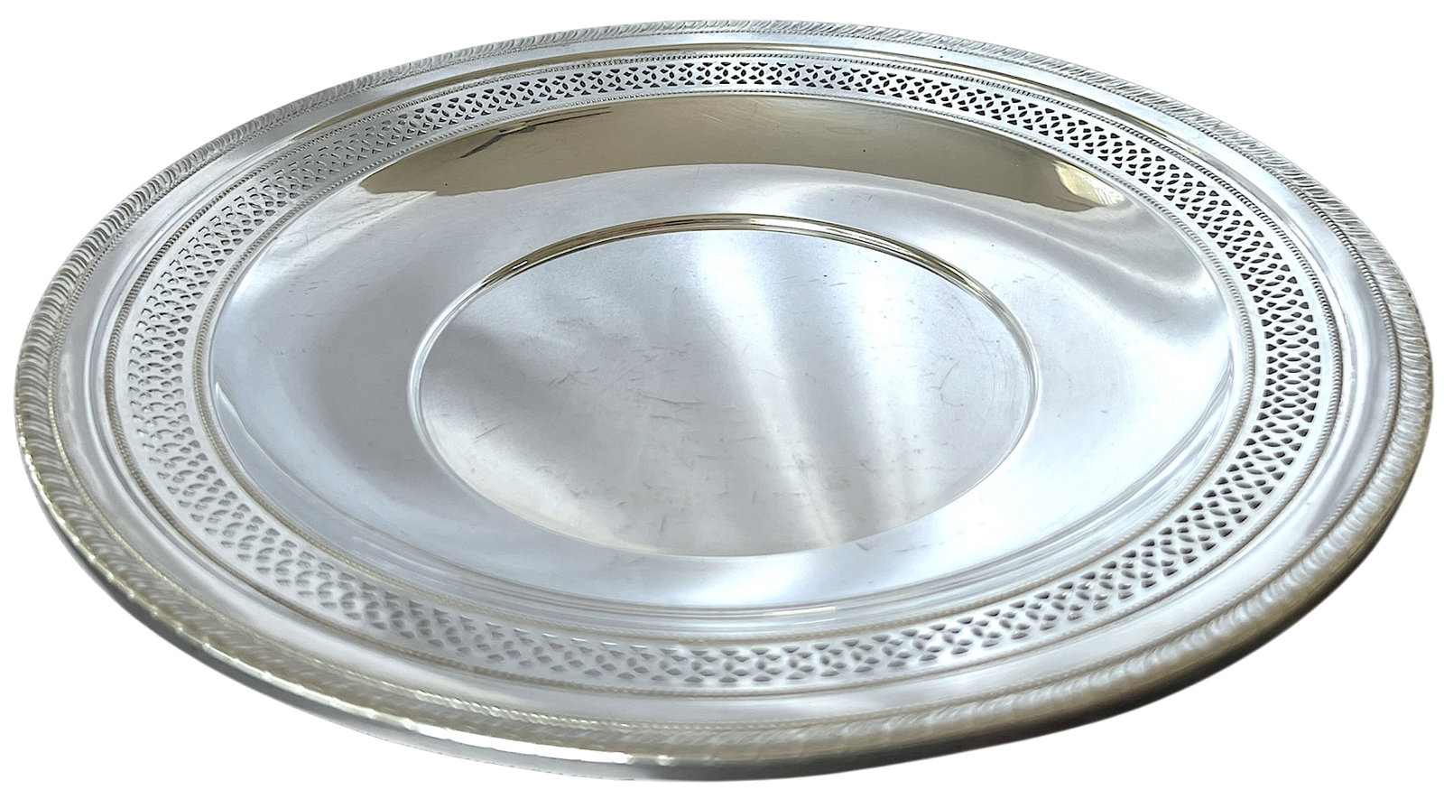 1950s Cartier Sterling Silver Pierced Gallery Tray - 10