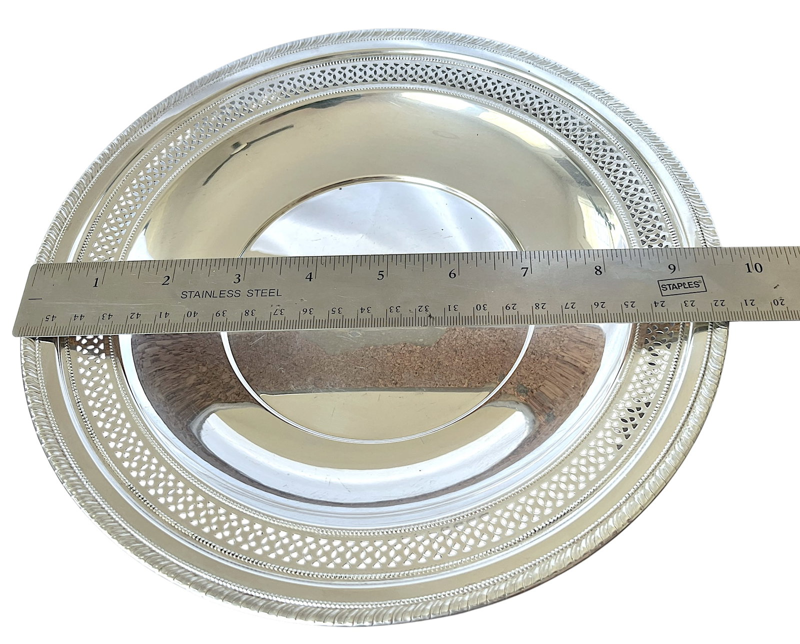 1950s Cartier Sterling Silver Pierced Gallery Tray - 11