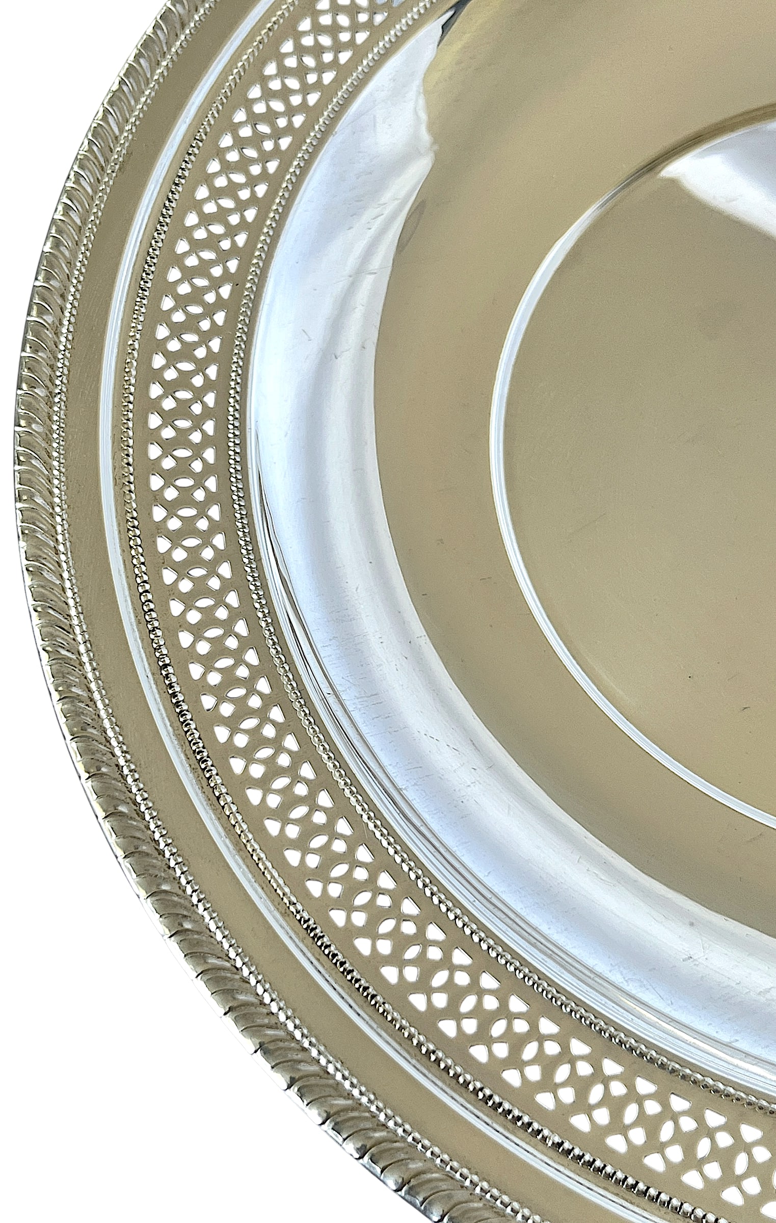 1950s Cartier Sterling Silver Pierced Gallery Tray - 2