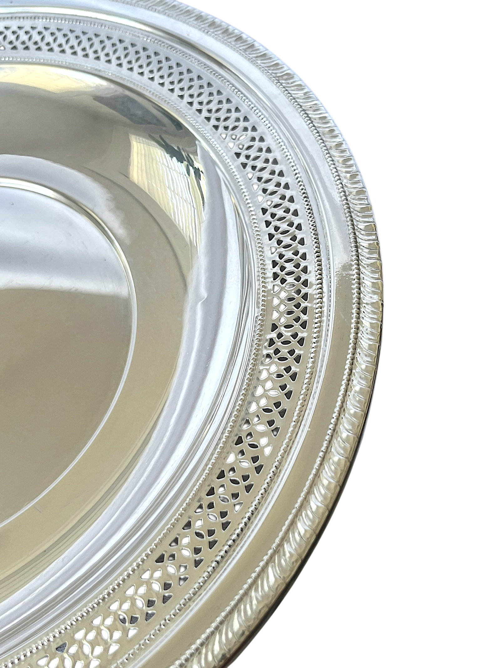 1950s Cartier Sterling Silver Pierced Gallery Tray - 3