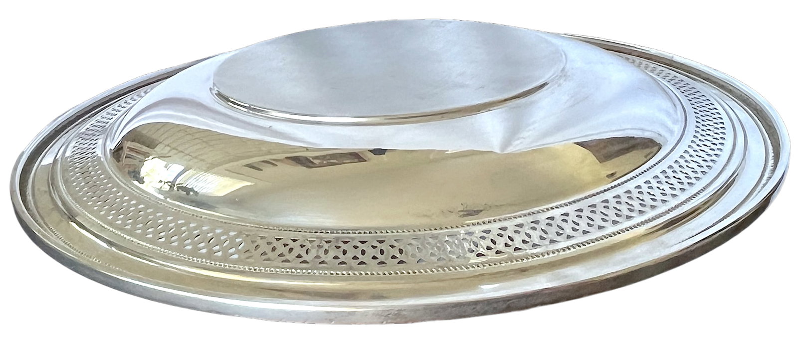 1950s Cartier Sterling Silver Pierced Gallery Tray - 4