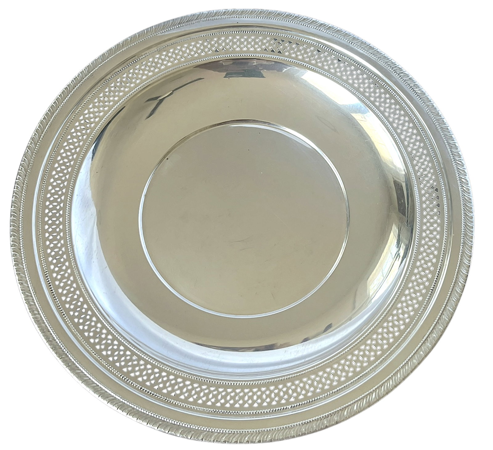 1950s Cartier Sterling Silver Pierced Gallery Tray - 6