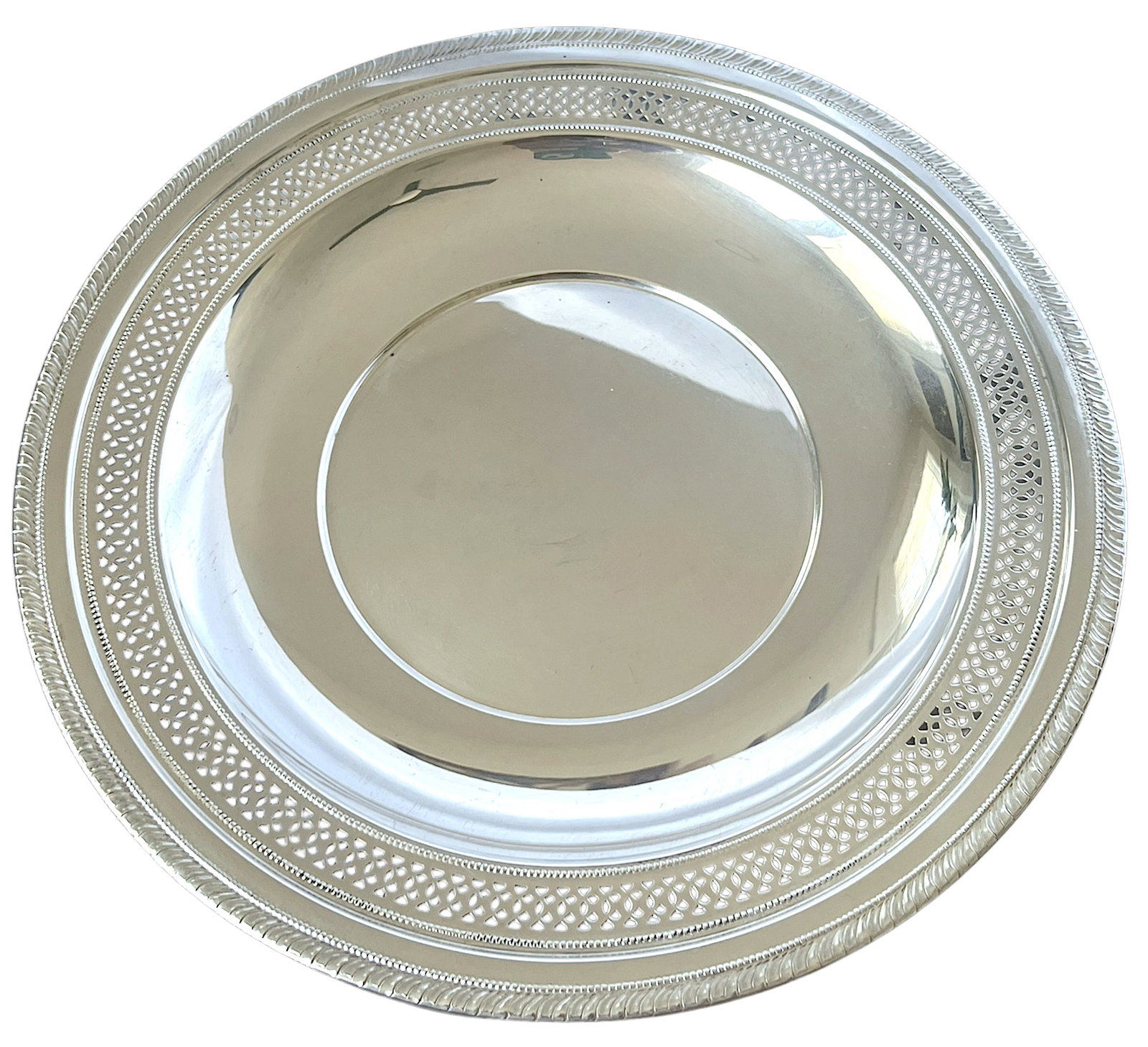 1950s Cartier Sterling Silver Pierced Gallery Tray - 9