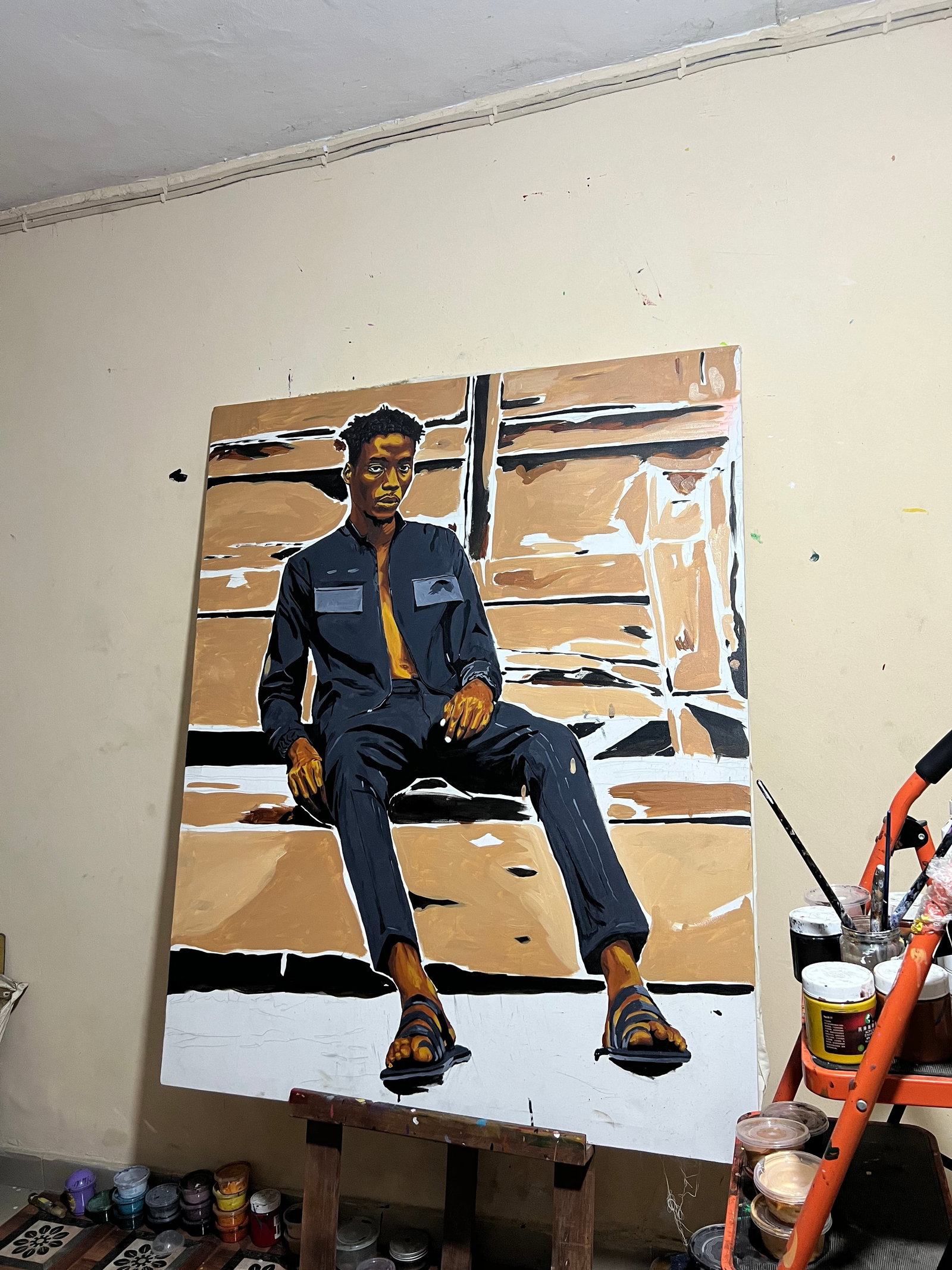 In Search of Meaning by Emmanuel Akolo, Acrylic on Canvas, (2022) - 3