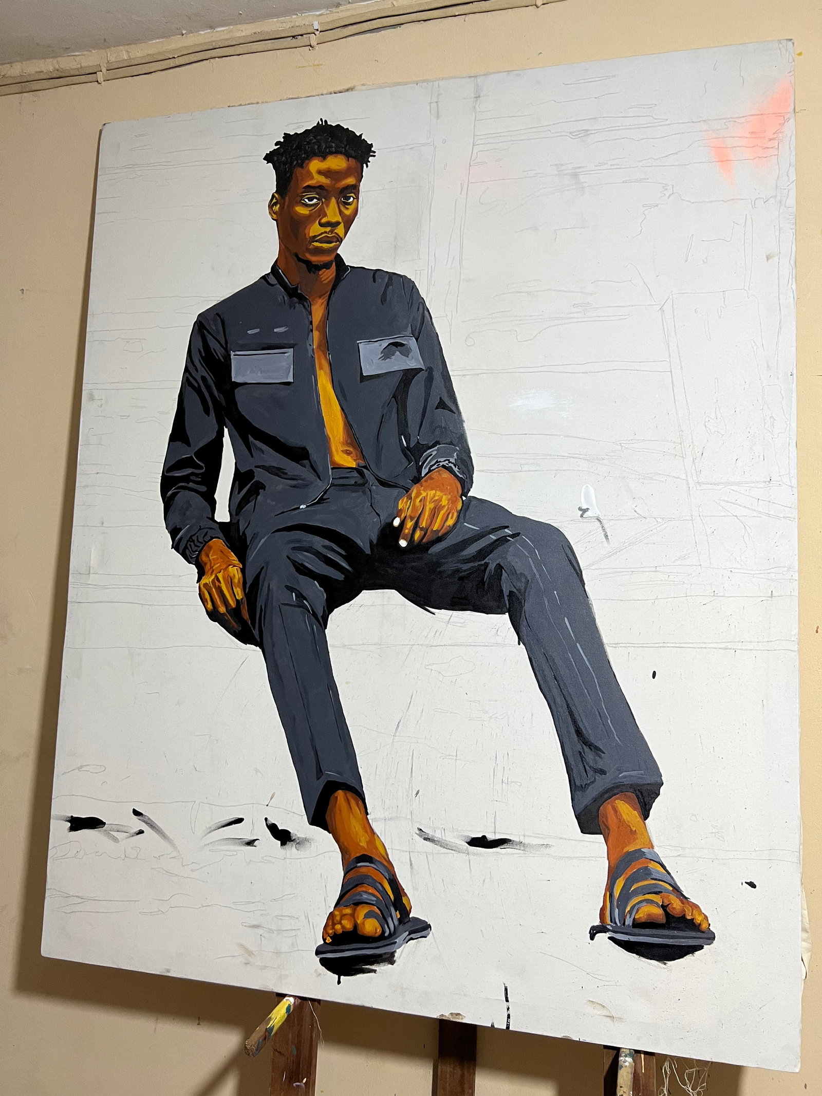 In Search of Meaning by Emmanuel Akolo, Acrylic on Canvas, (2022) - 4