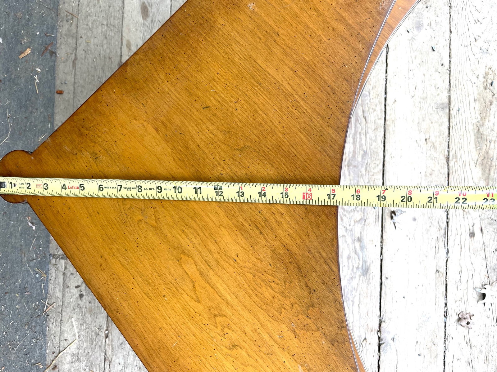 Mid 20th Century Neo-Classical Corner Table in Blonde Finished Maple - 10