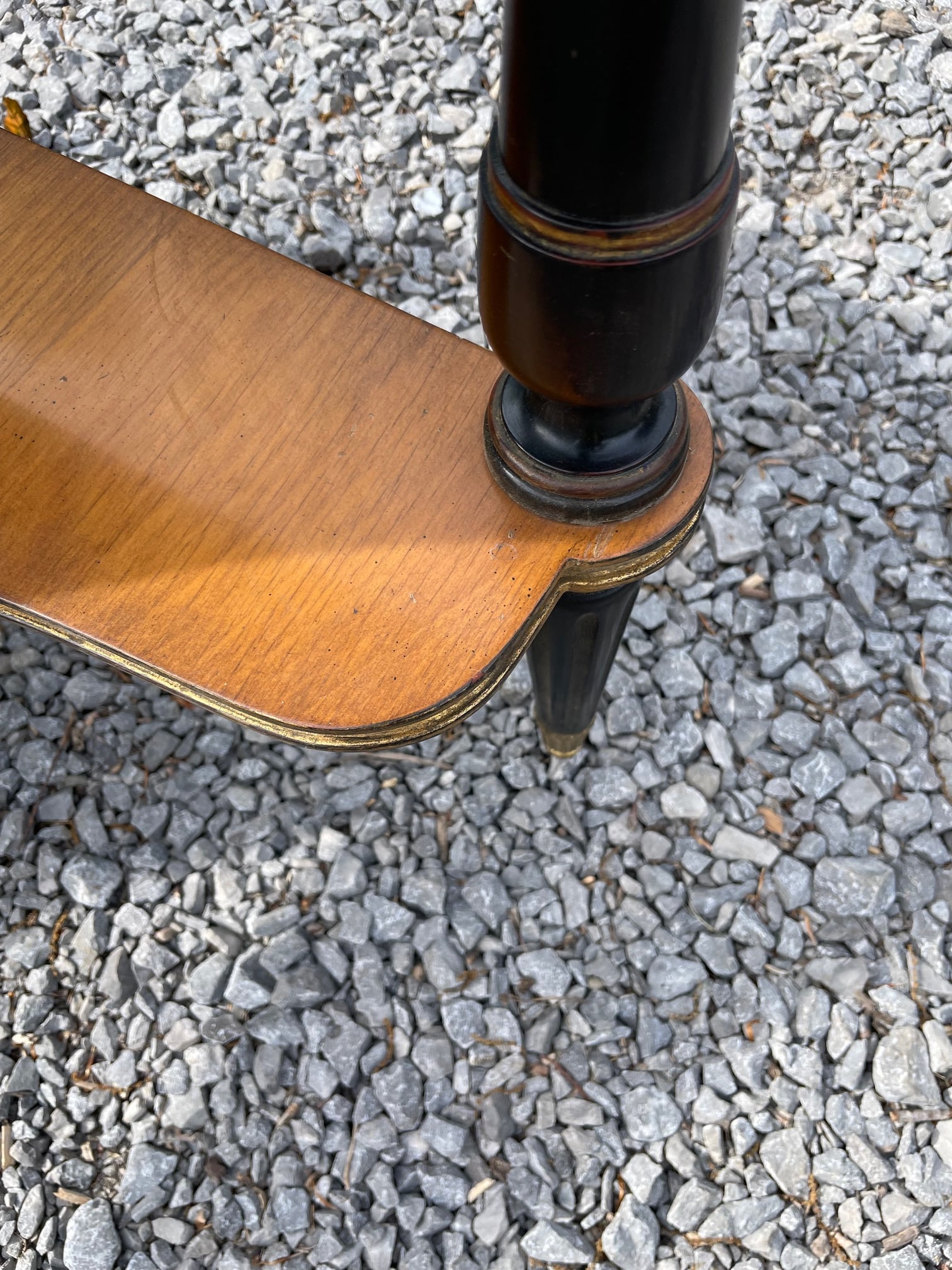 Mid 20th Century Neo-Classical Corner Table in Blonde Finished Maple - 9