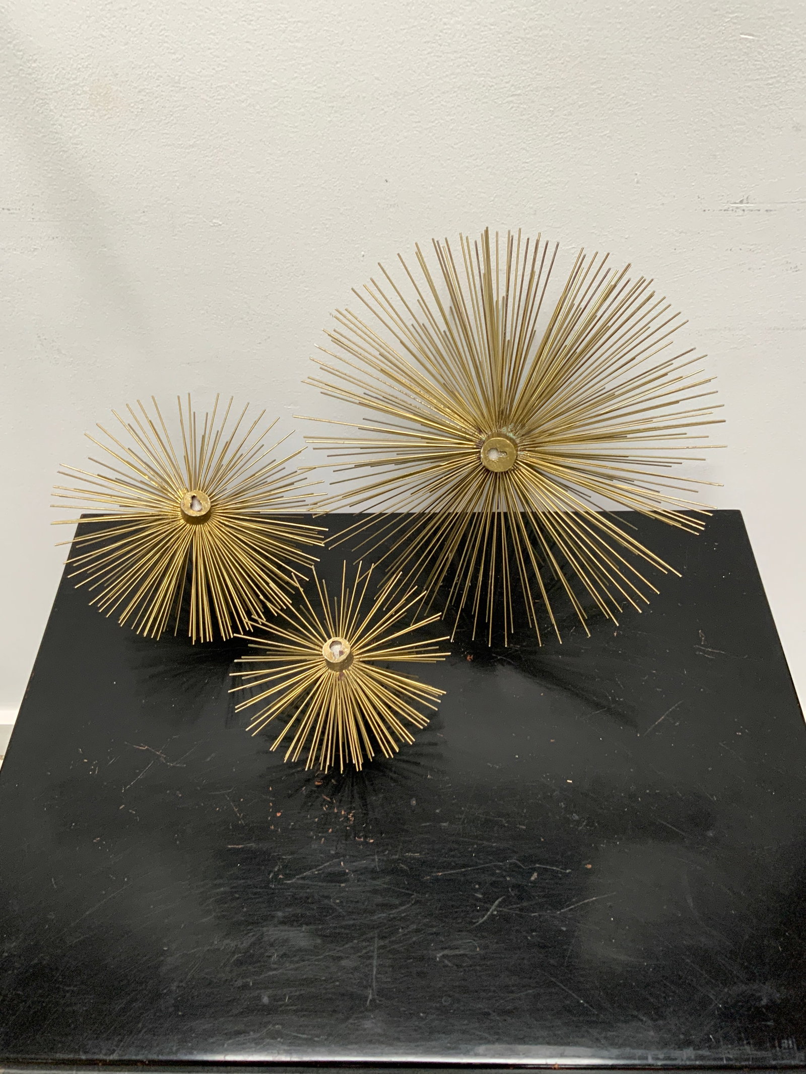 Set of 3 Vintage Bronze Starburst Wall Sculptures in the Style of Curtis Jere - 9