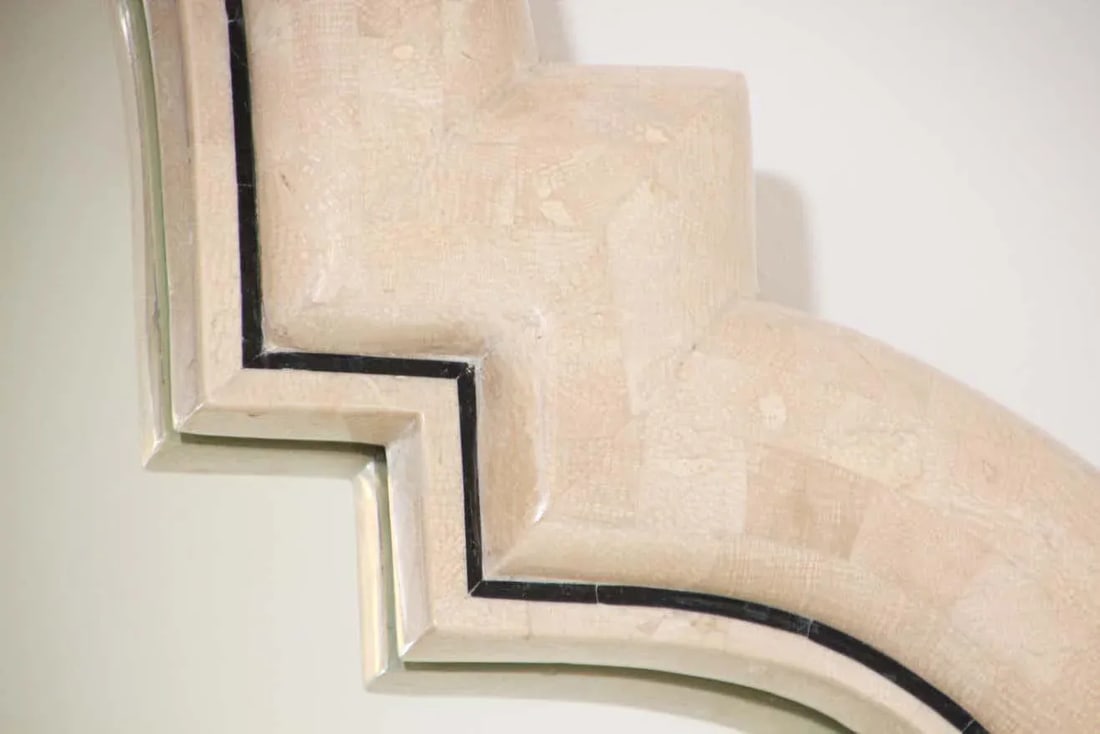 Moroccan Moorish Mirror Tessellated Stone by Maitland Smith. - 3