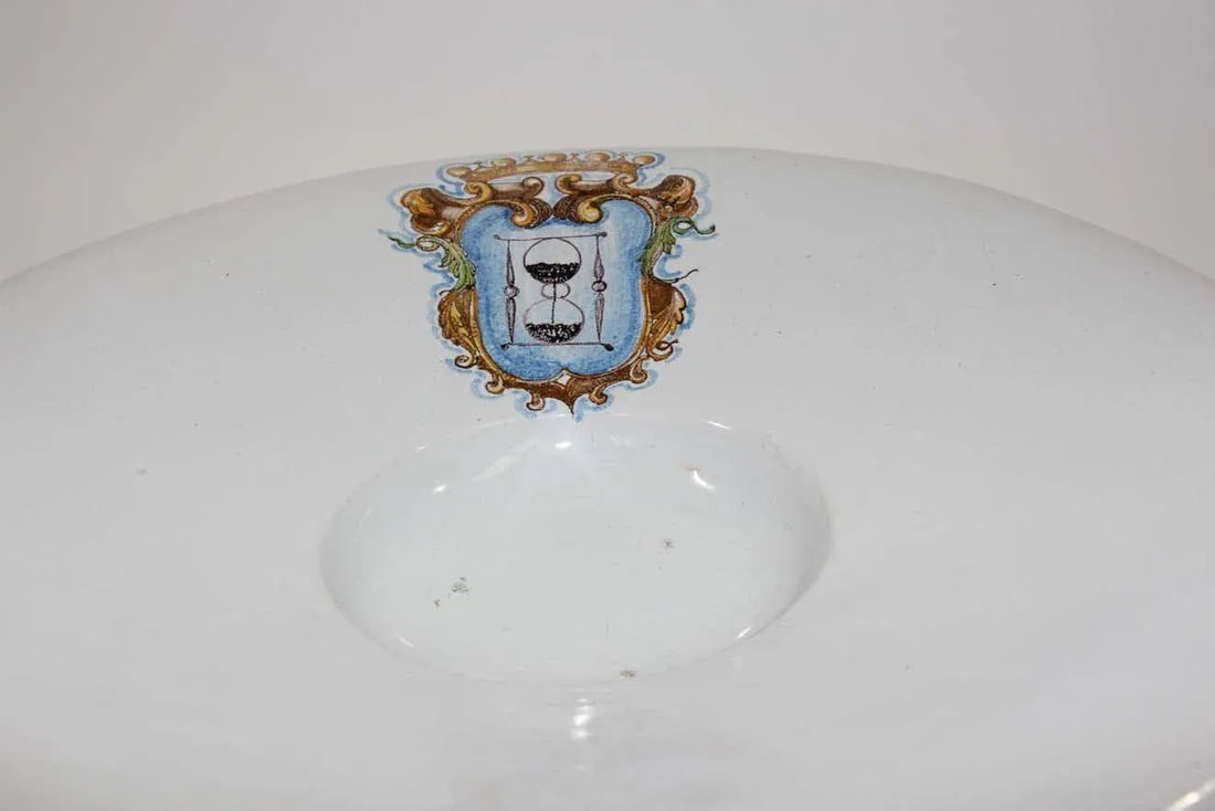 Vintage Talavera Large Stoneware White Bowl Spain - 11
