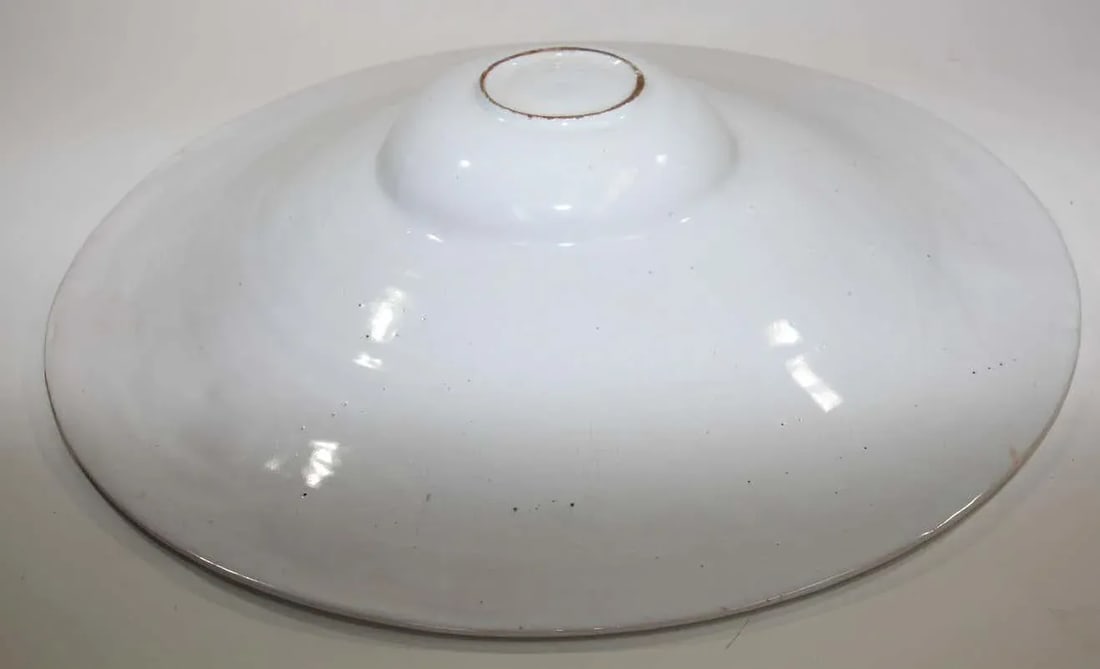 Vintage Talavera Large Stoneware White Bowl Spain - 2