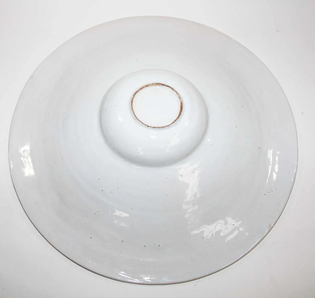 Vintage Talavera Large Stoneware White Bowl Spain - 3
