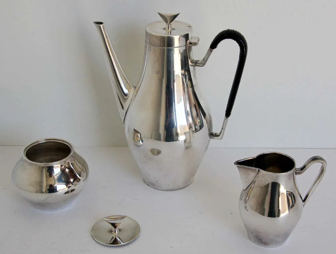 Vintage John Prip for Reed & Barton "Denmark" Coffee Service - Set of 3 - 4