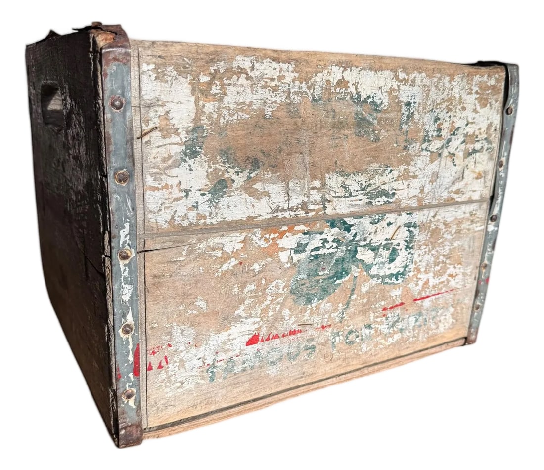 Vintage Farmhouse Clover Leaf Dairy Wood Crate Case Milk Famous for Purity (1 of 11)