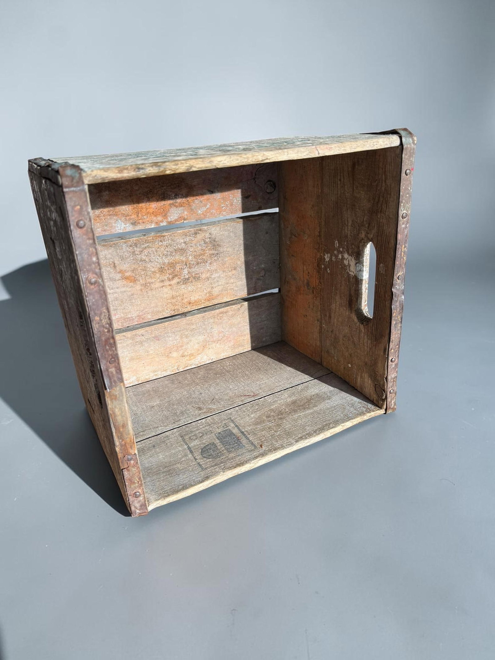 Vintage Farmhouse Clover Leaf Dairy Wood Crate Case Milk Famous for Purity - 4