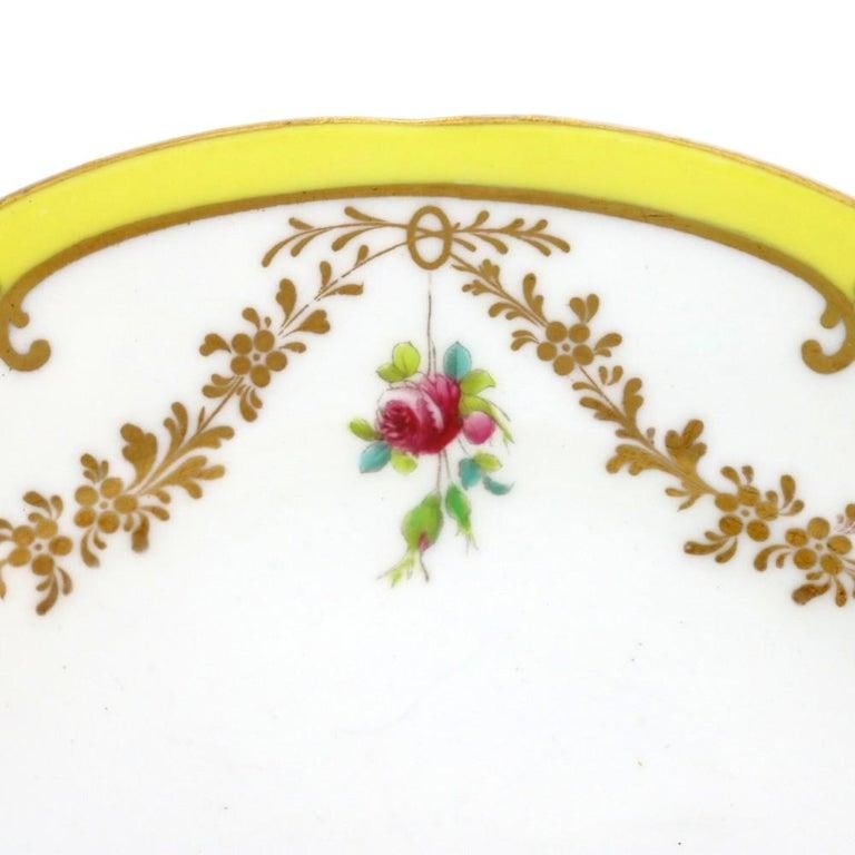 14 English Cauldon Ware Floral & Gilt Porcelain Dinner Plates C1920 - 5