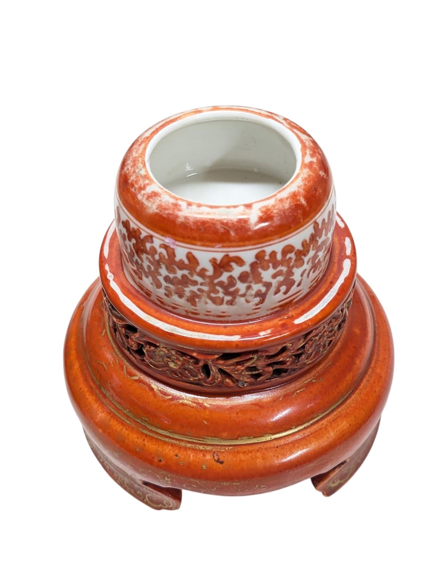 Mid 19th Century Meiji Period Japanese Kutani Porcelain Koro and Kylin Dog Globular Cover - 12