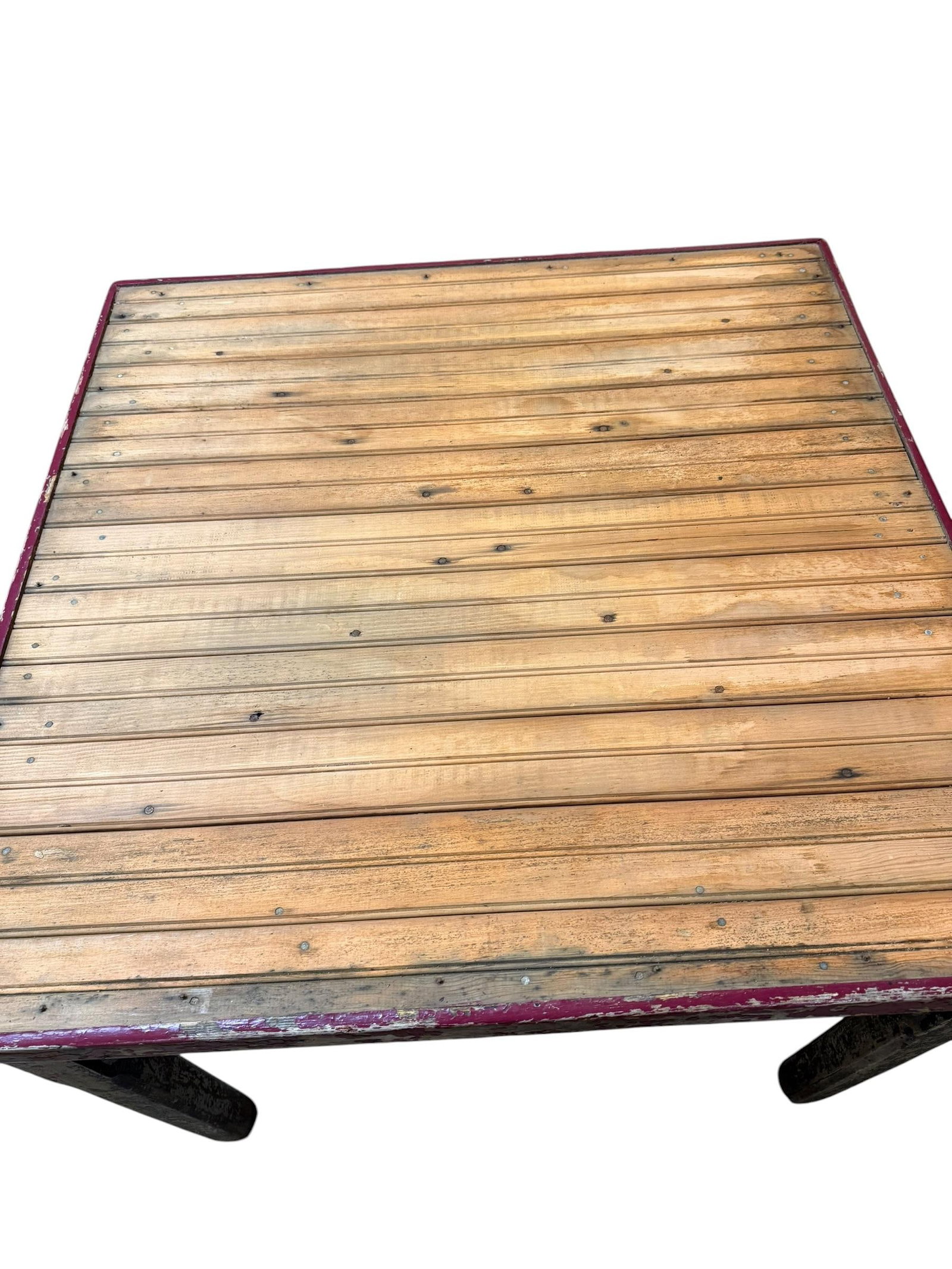 Vintage Painted Tavern Americana Poker Card Game Table - 13
