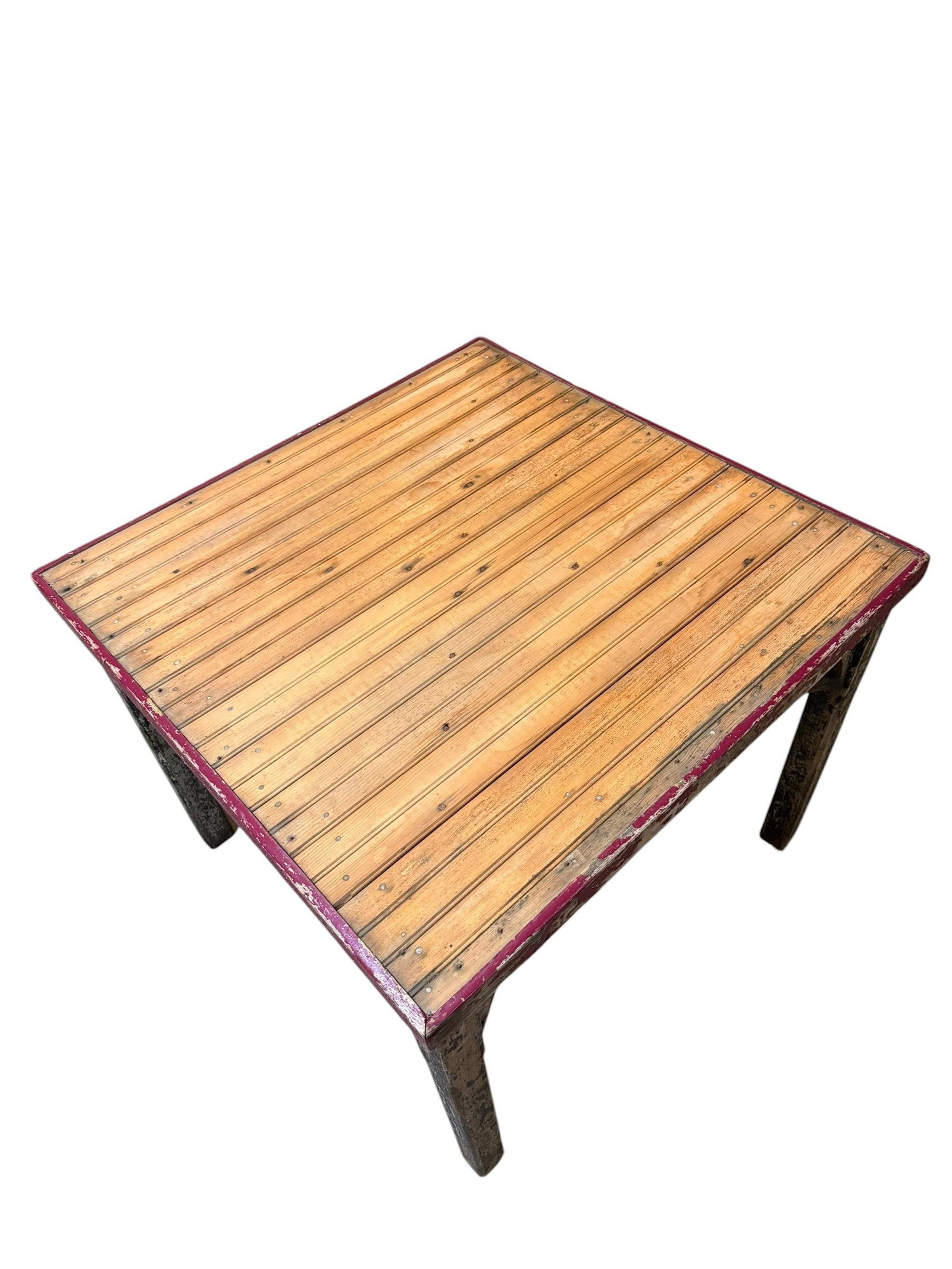 Vintage Painted Tavern Americana Poker Card Game Table - 2