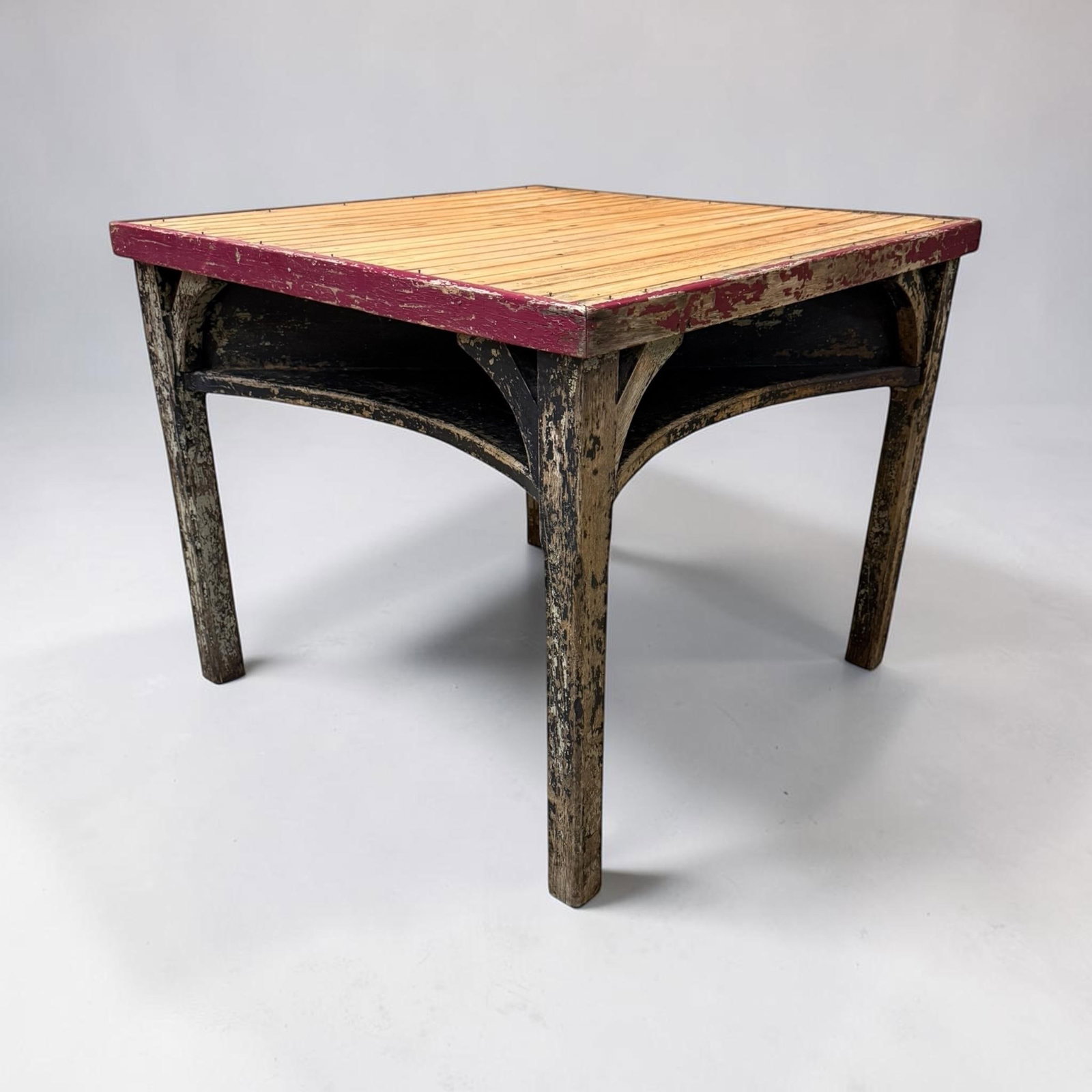 Vintage Painted Tavern Americana Poker Card Game Table - 3