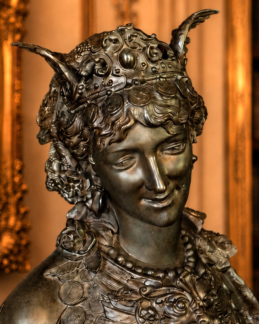 19th C French Oriental Zamak Bust Clock - 1 Pc - 4