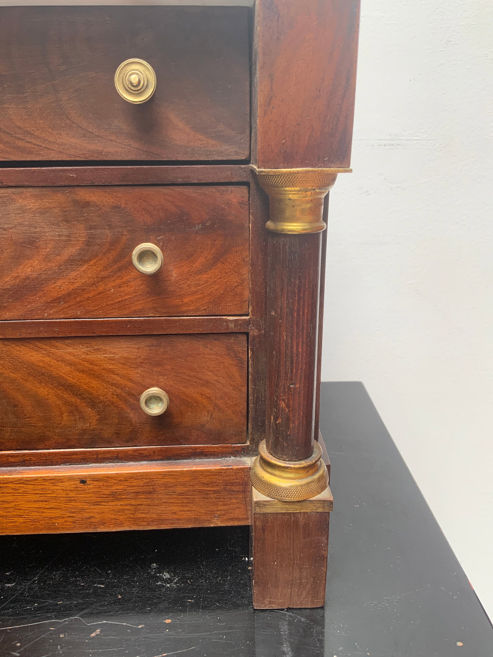 Late 19th Century Miniature French Empire Marble Top Commode - 7