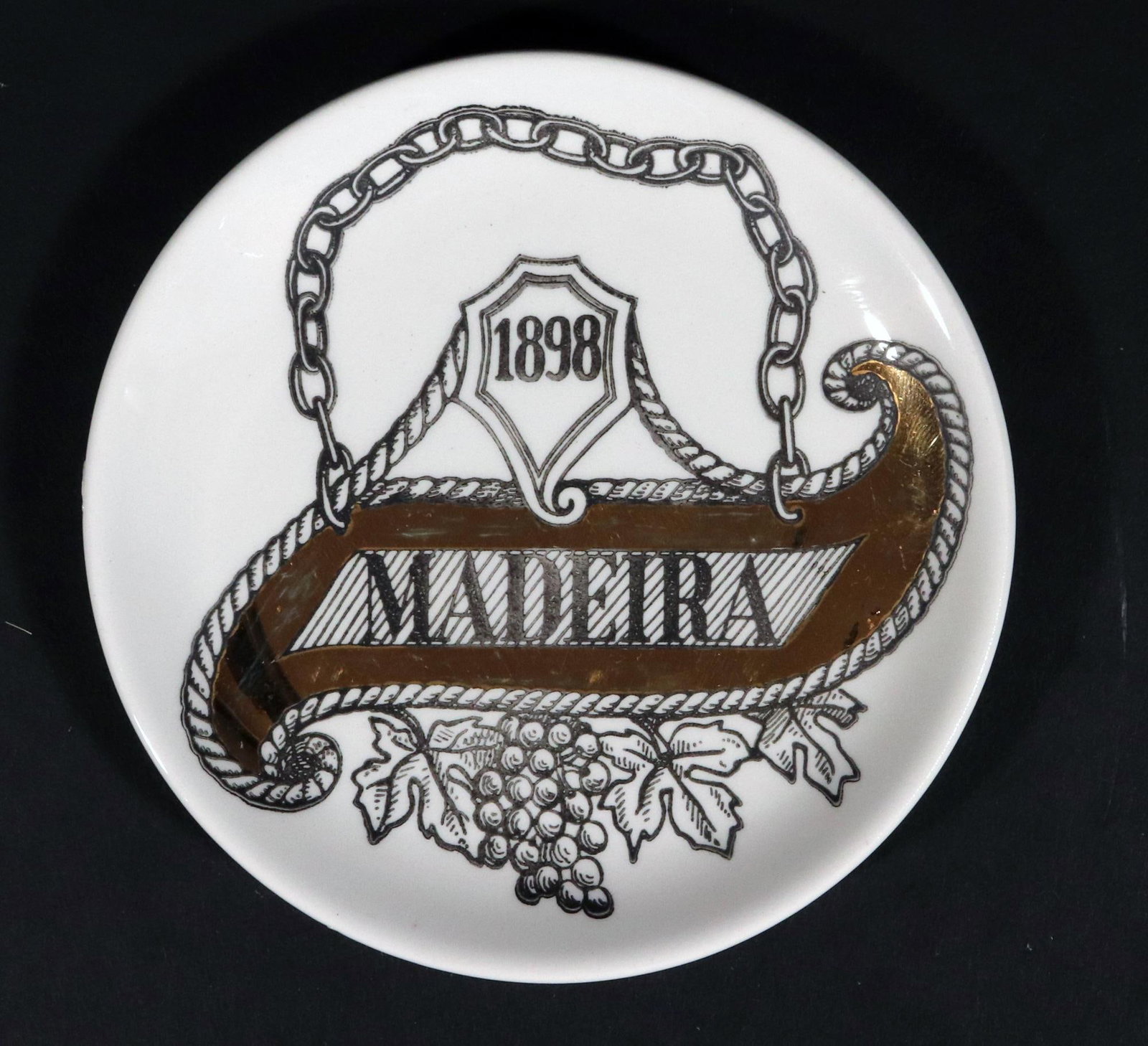 Piero Fornasetti Ceramic Wine & Liquor Coasters, Vini E Liquori Pattern - 6