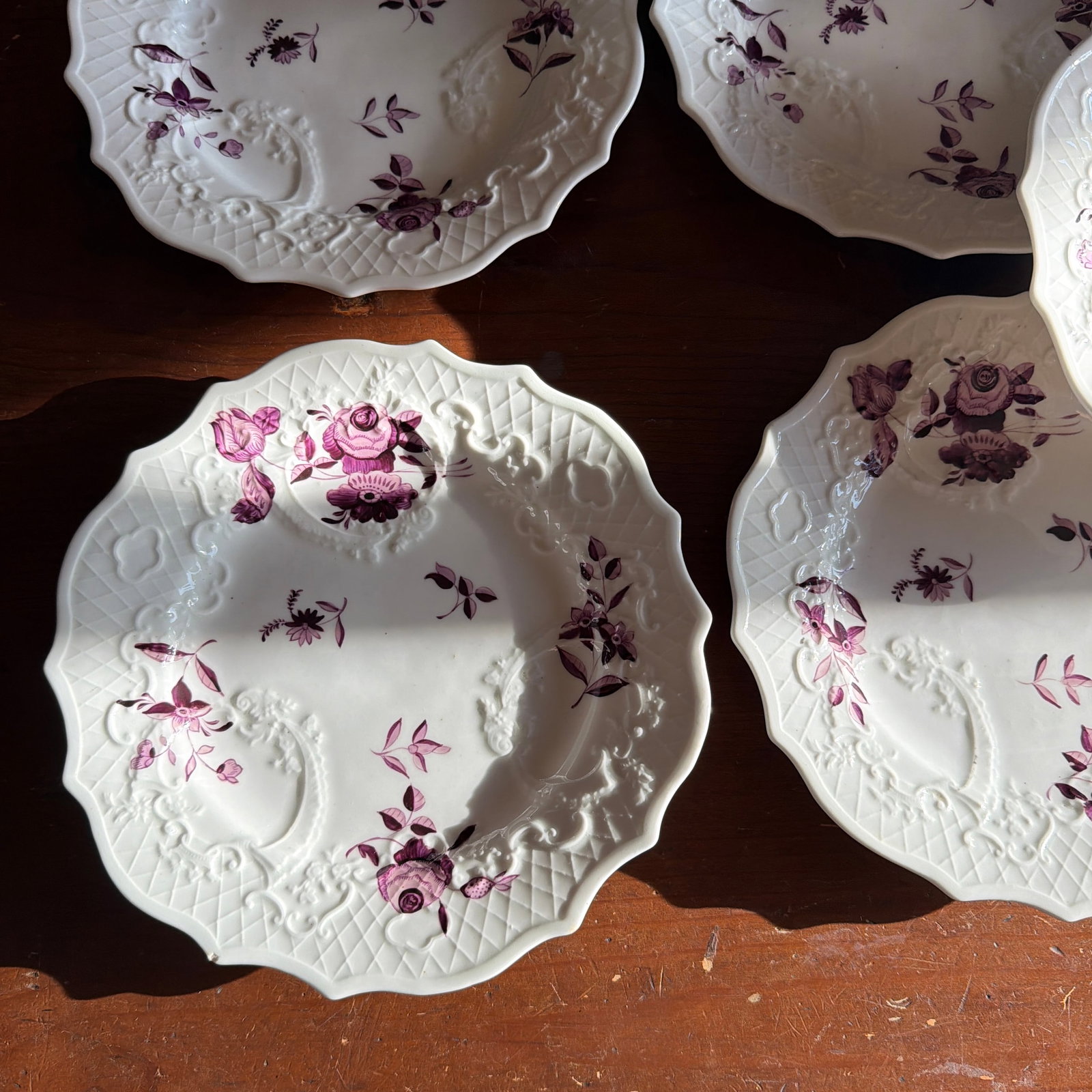 Set of 21 Antique Job Ridgway Cauldon Place Dessert Plates, Pattern B1154, Circa 1808-1814 - 7
