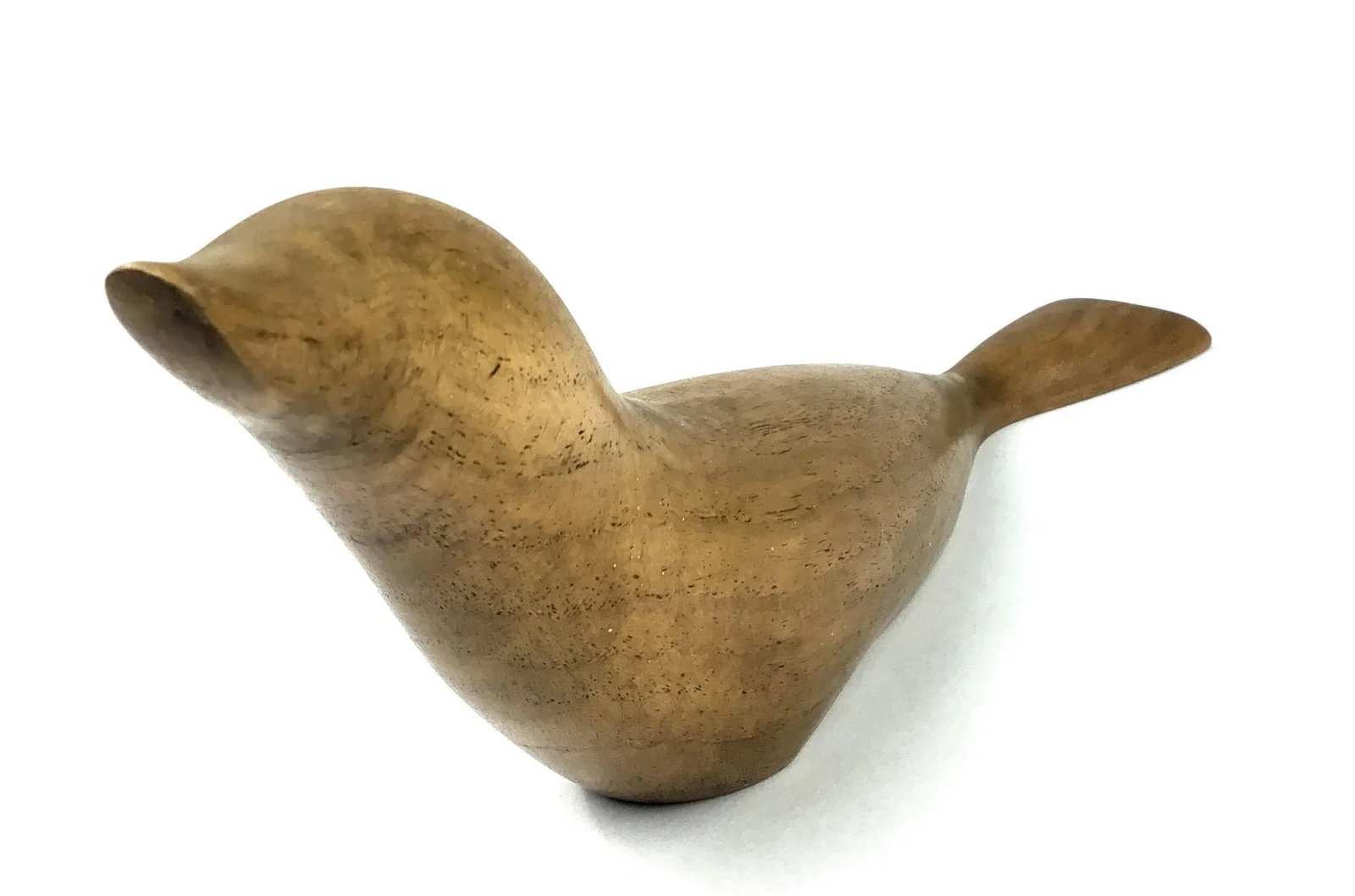 Hand Sculpted Mid-Century Modern Wood Carving of Seal - 6