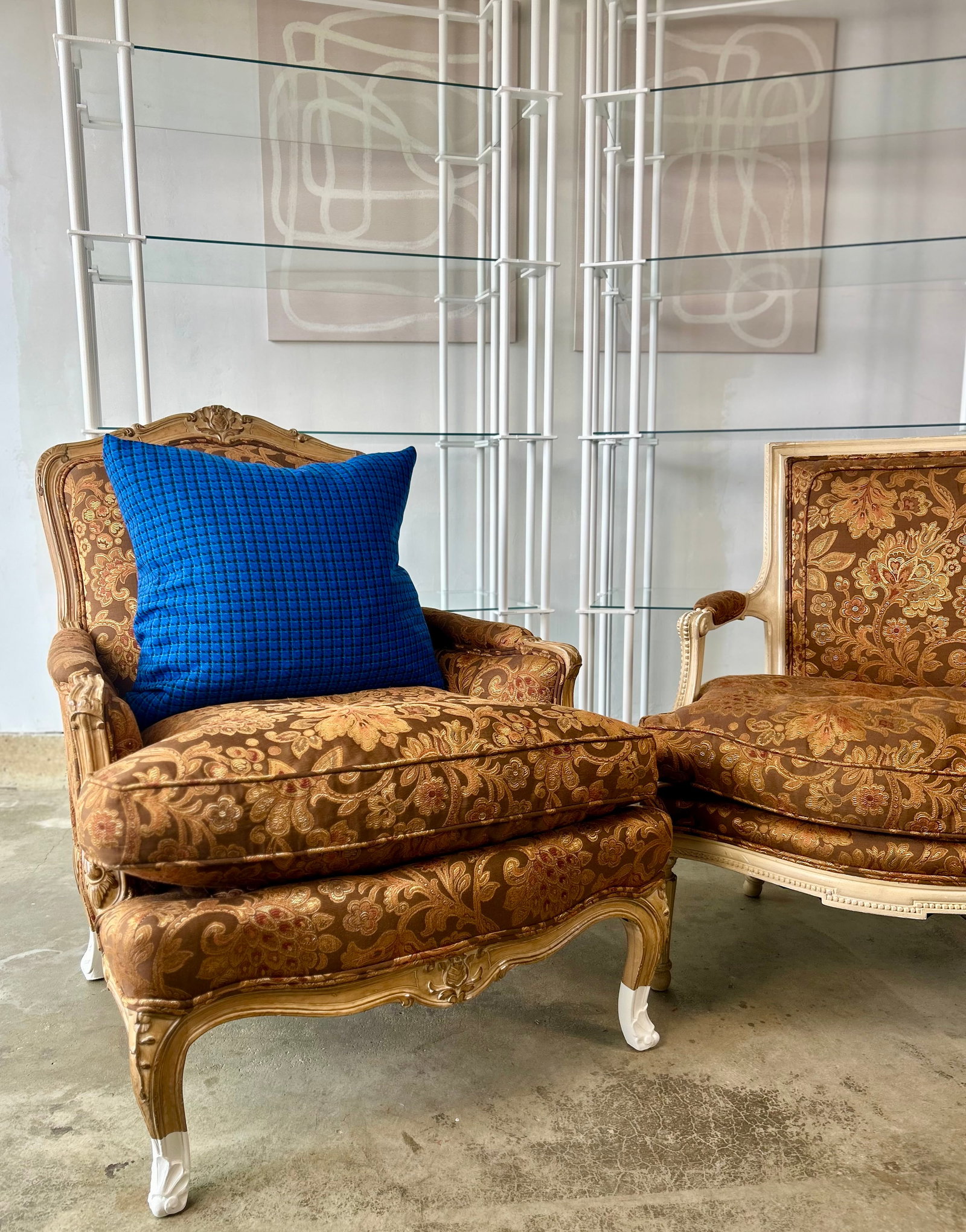 Custom Dipped Vintage Louis XV-Style Bergère Chair | Avant-Garde Modernized Vintage Accent - 3