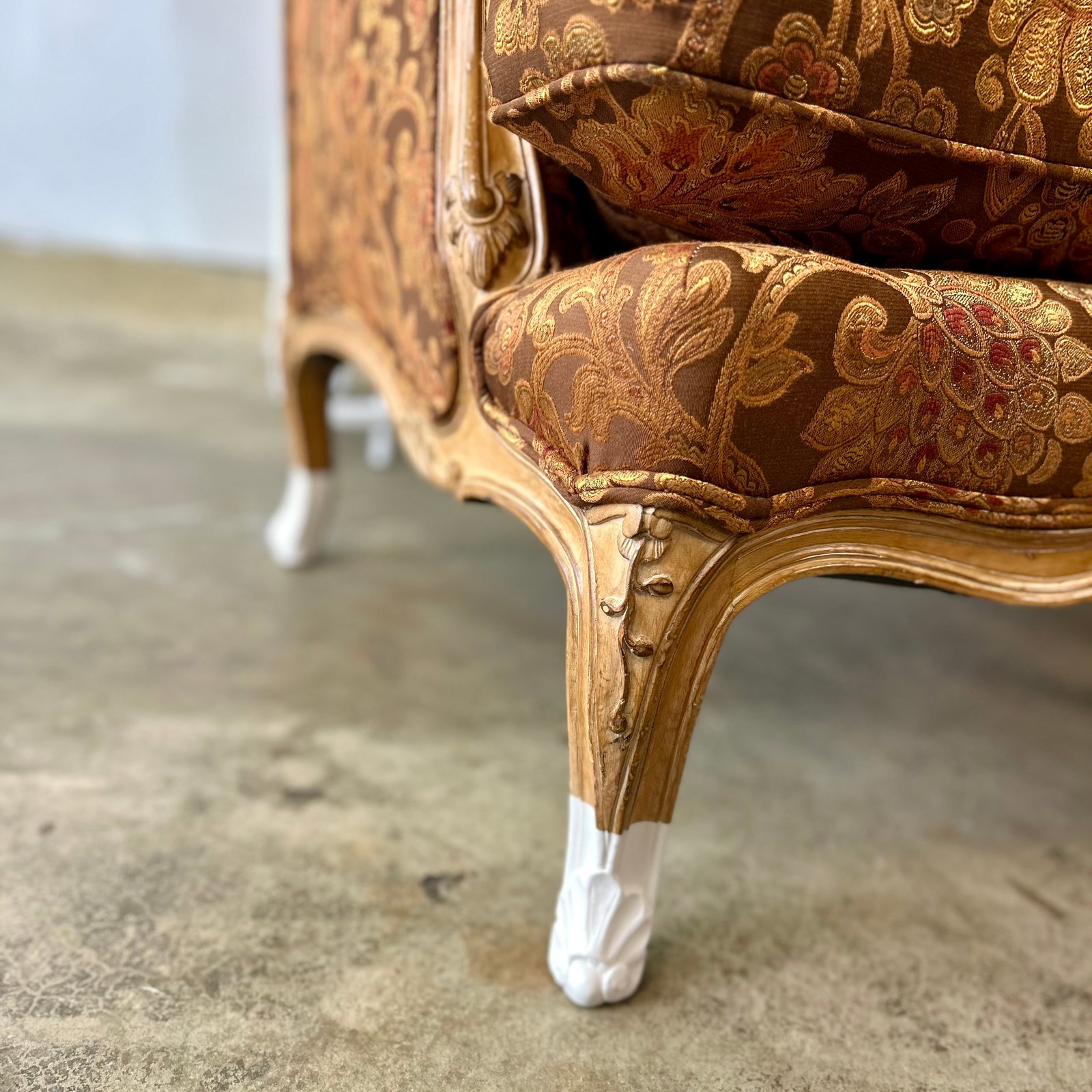 Custom Dipped Vintage Louis XV-Style Bergère Chair | Avant-Garde Modernized Vintage Accent - 5