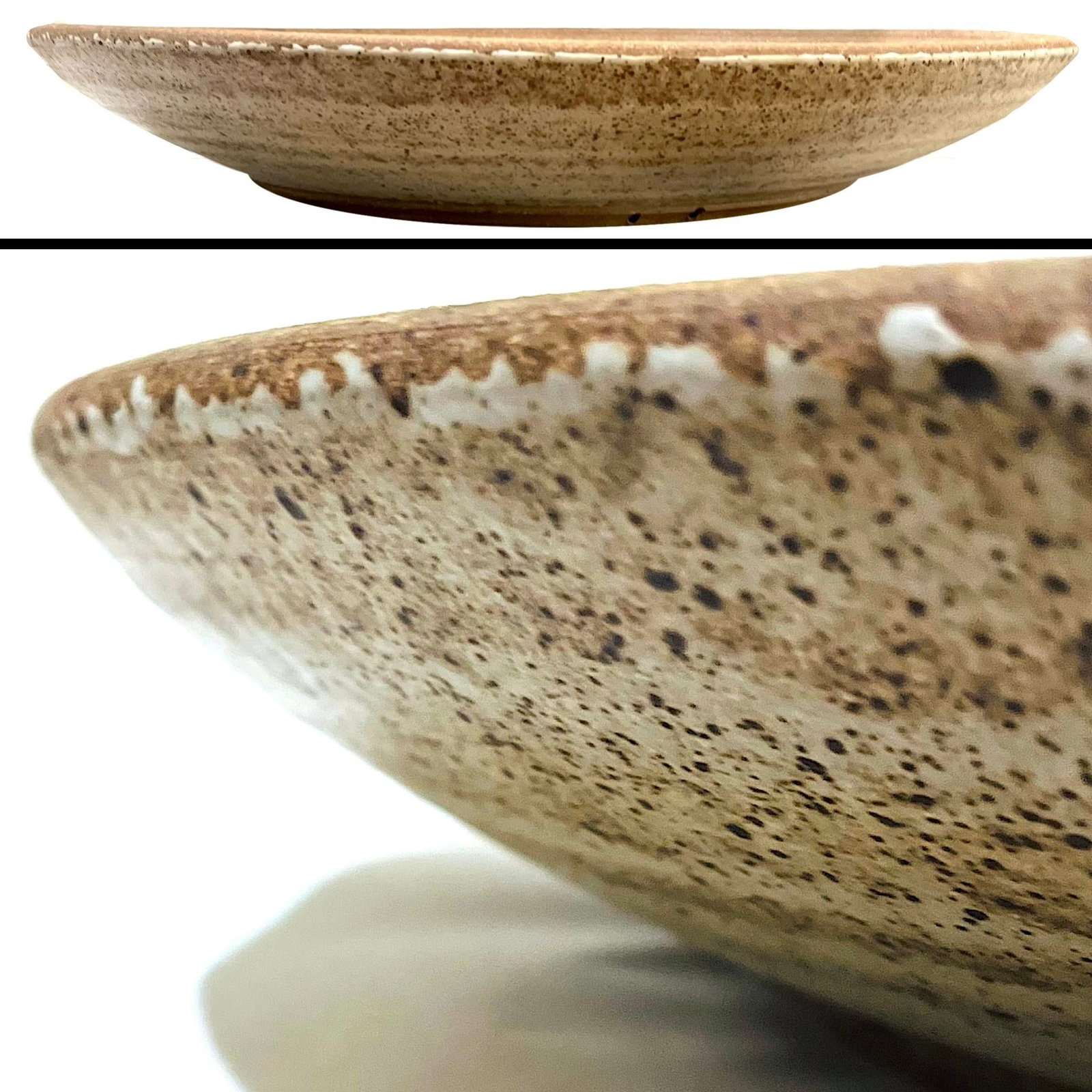 1980's Stoneware Studio Pottery Charger Decorated With Peaches - Ken Edwards Montana Potter - 5