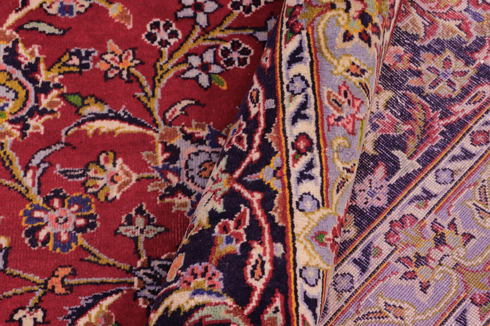 1970s Hand-Knotted Wool Area Rug 9.7x13.7 - 2