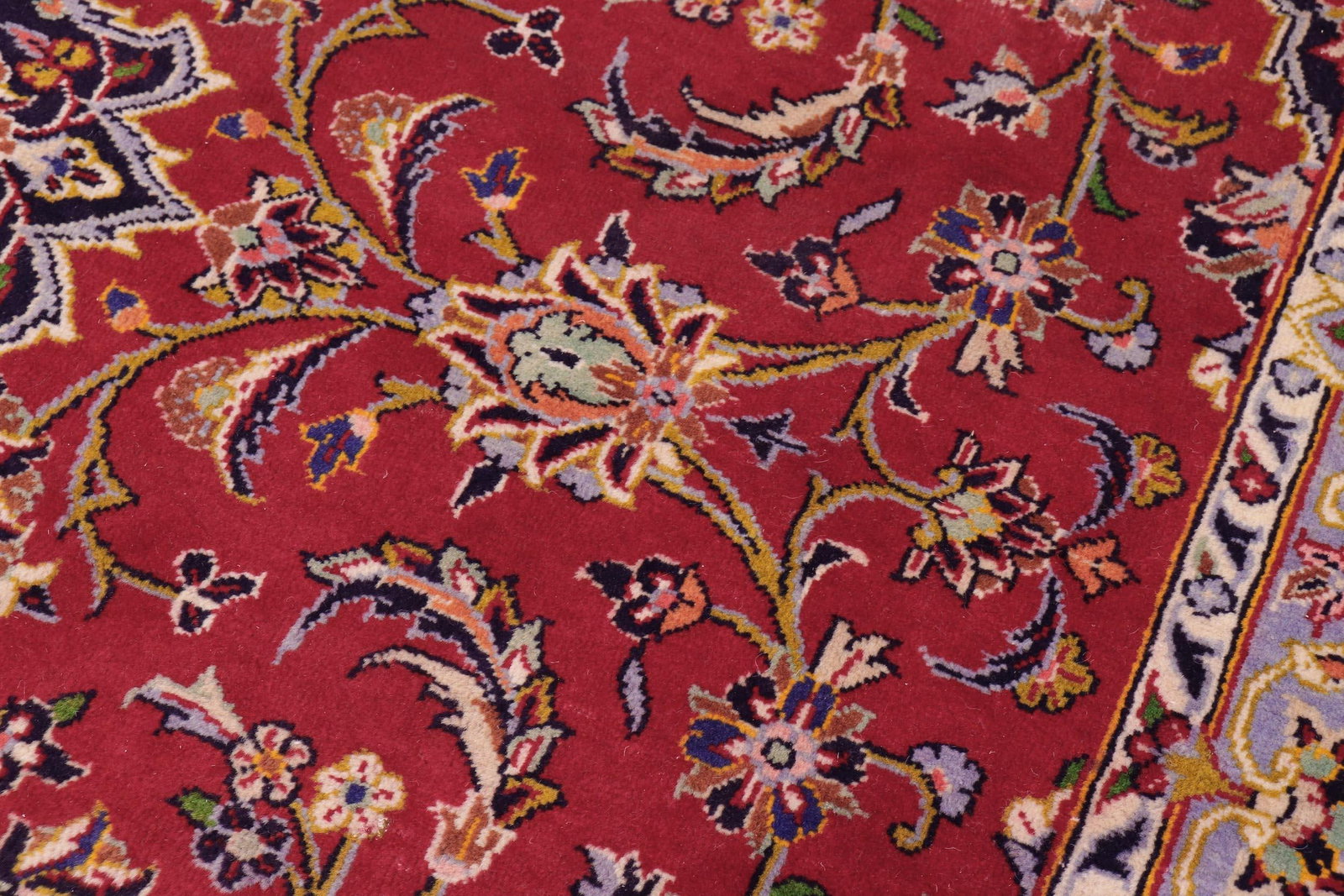 1970s Hand-Knotted Wool Area Rug 9.7x13.7 - 4