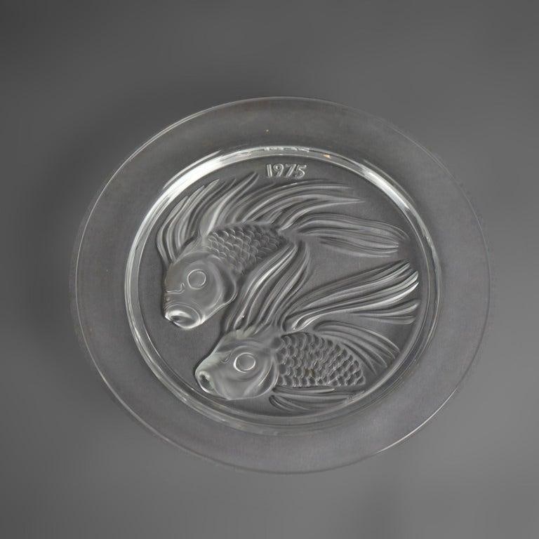 Early 20th Century Twelve-Piece French Lalique Commemorative Crystal Plate Set - 9