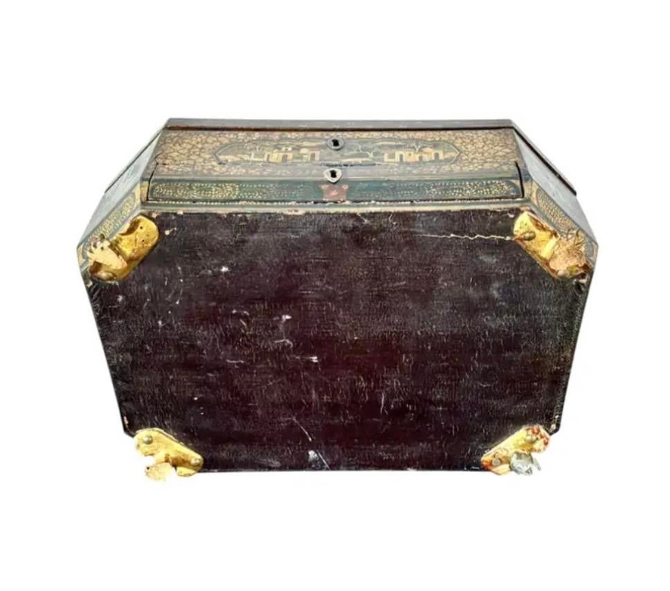 19th Century Chinese Export Lacquer Chinoiserie Sewing Box - 15