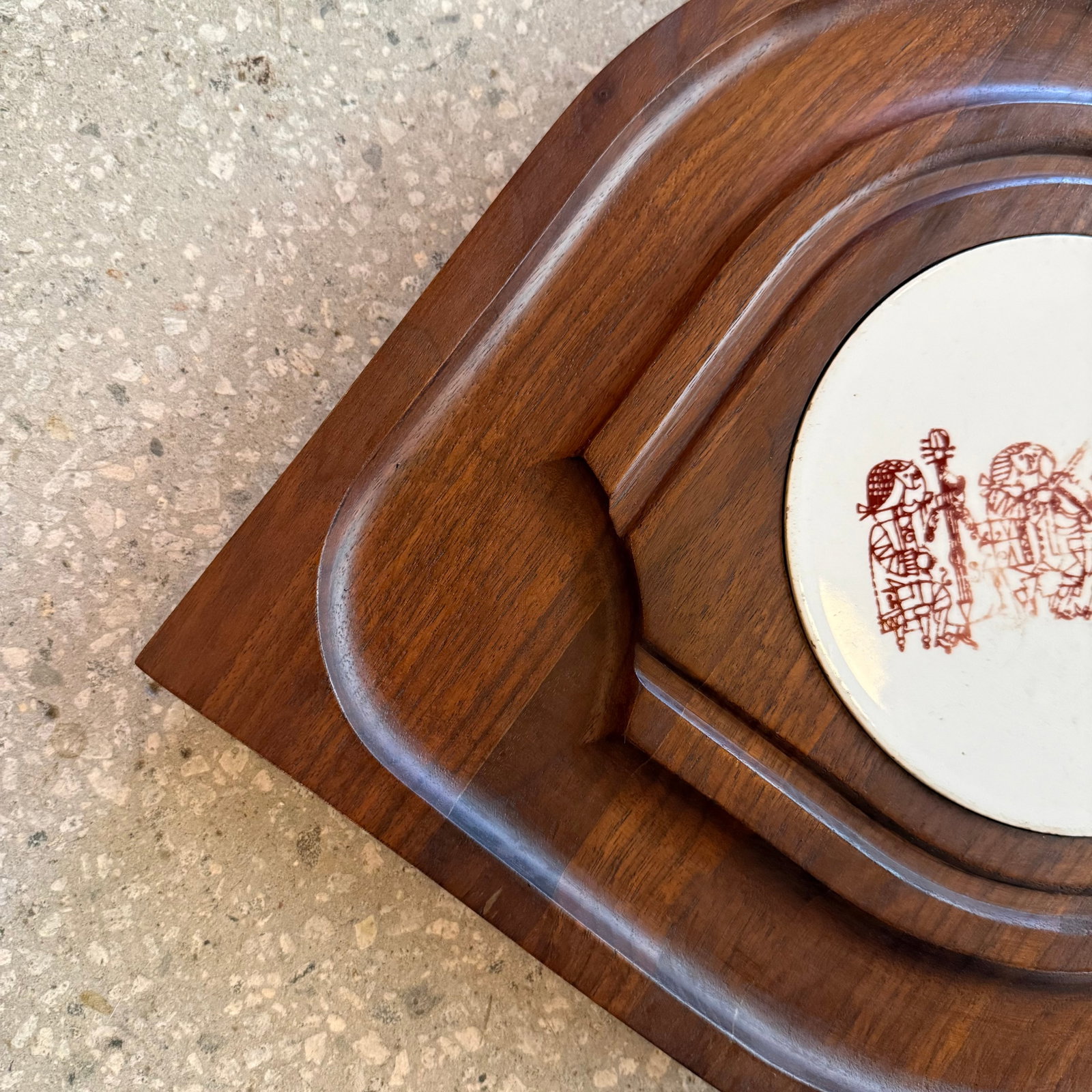 1960s Scandinavian Modern Teak Serving Platter by Bjorn Wiinblad for Nymolle - 3