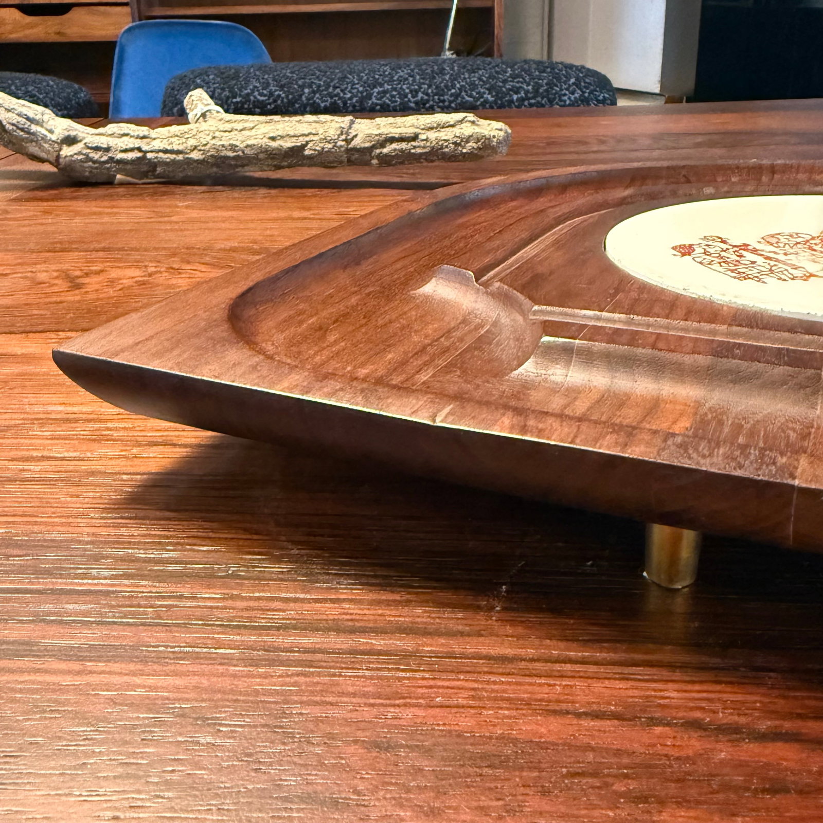 1960s Scandinavian Modern Teak Serving Platter by Bjorn Wiinblad for Nymolle - 7