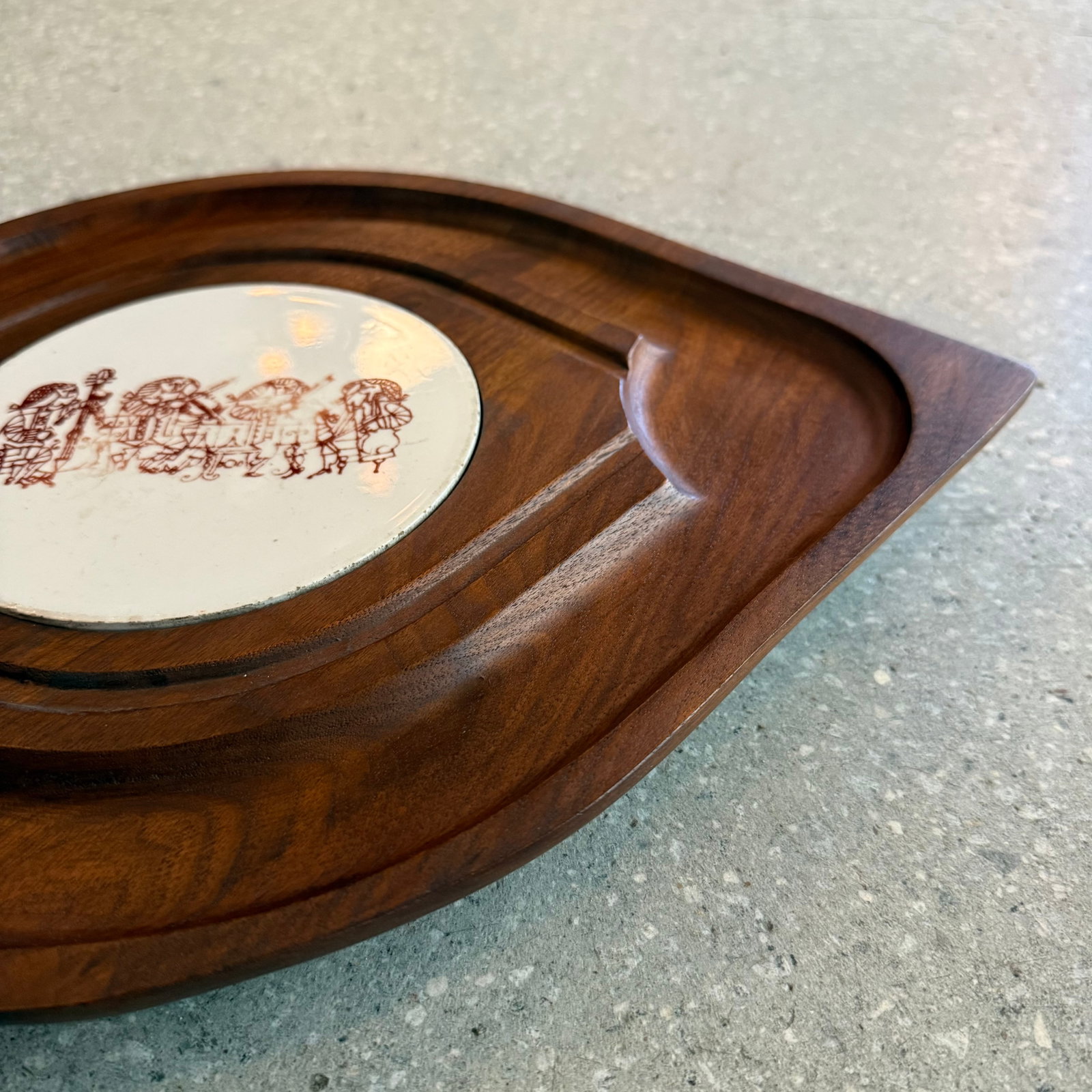 1960s Scandinavian Modern Teak Serving Platter by Bjorn Wiinblad for Nymolle - 8