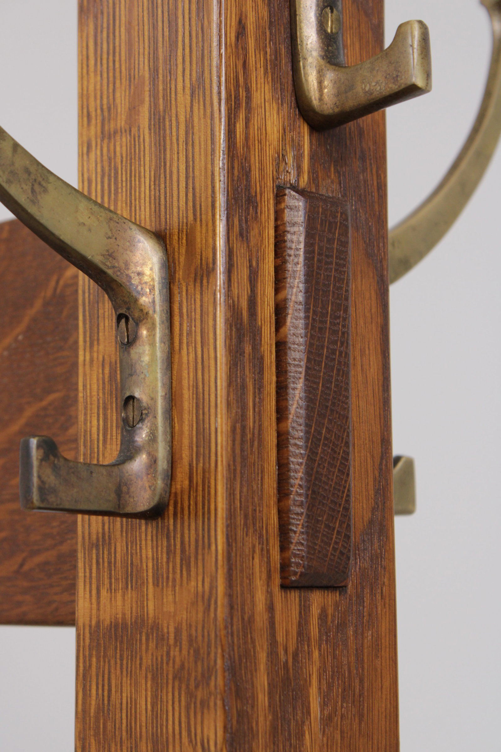 Stickley Mission Oak Double Coat Rack Hall Tree - 13