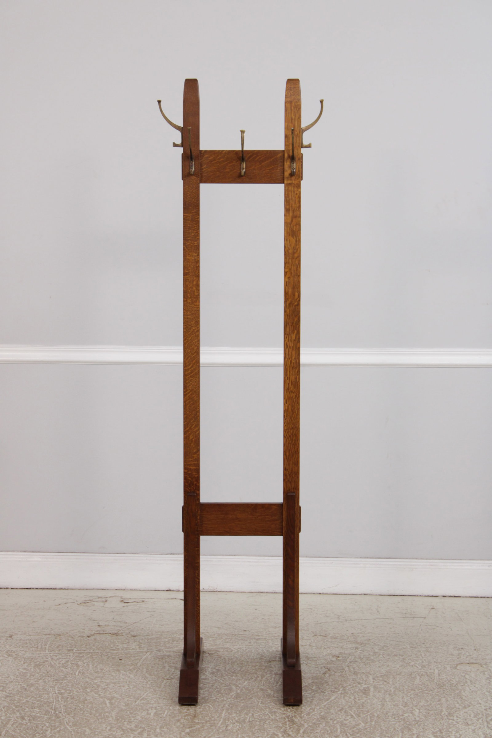 Stickley Mission Oak Double Coat Rack Hall Tree - 2