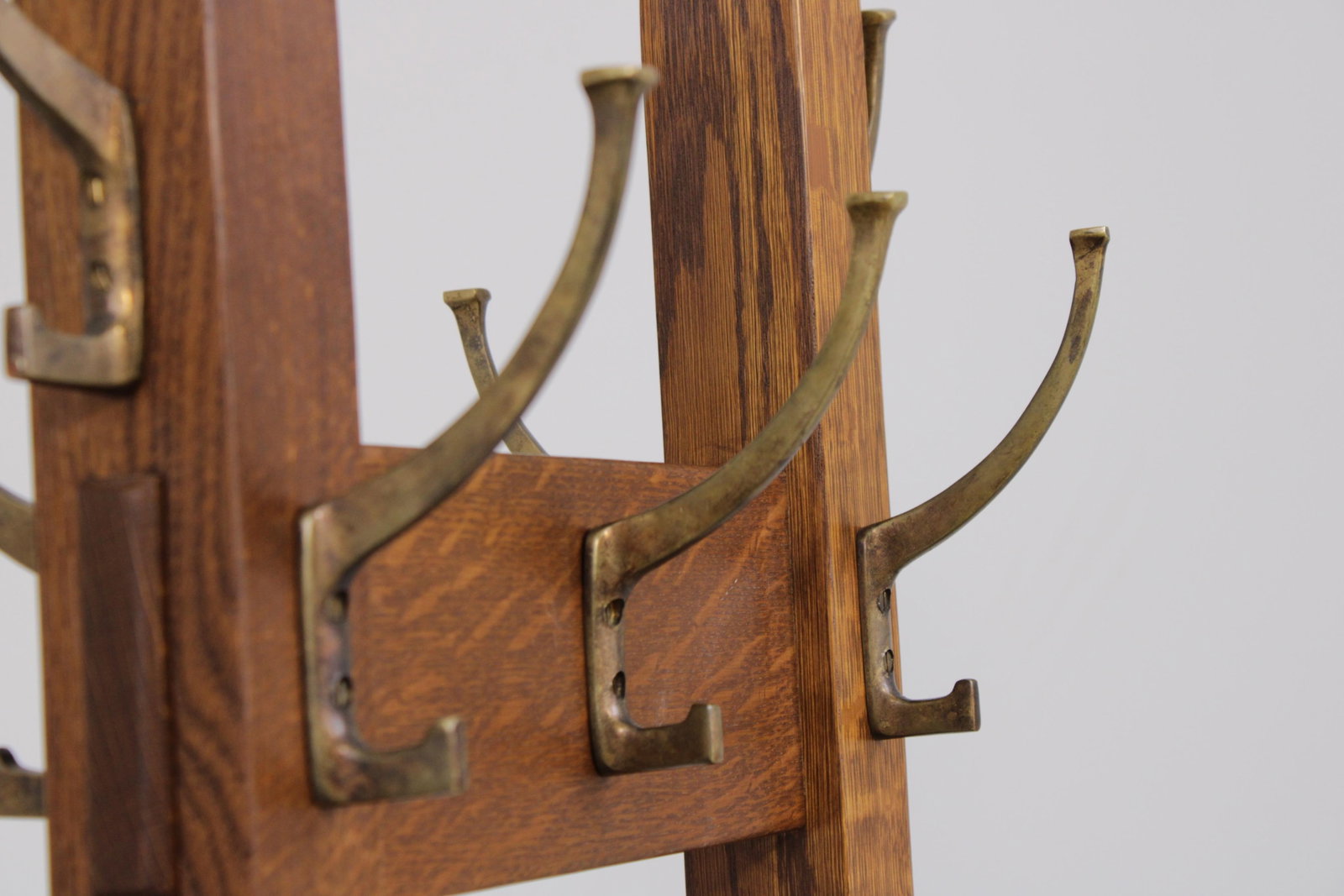Stickley Mission Oak Double Coat Rack Hall Tree - 5