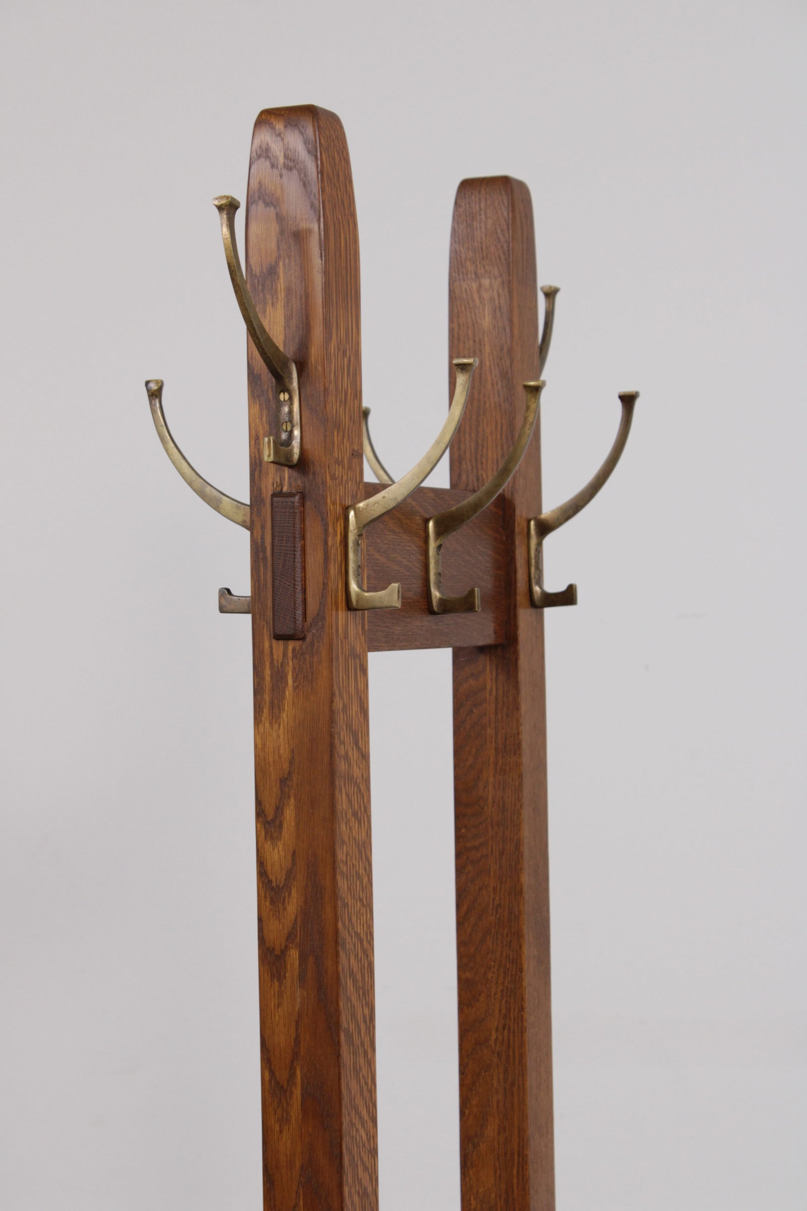 Stickley Mission Oak Double Coat Rack Hall Tree - 8