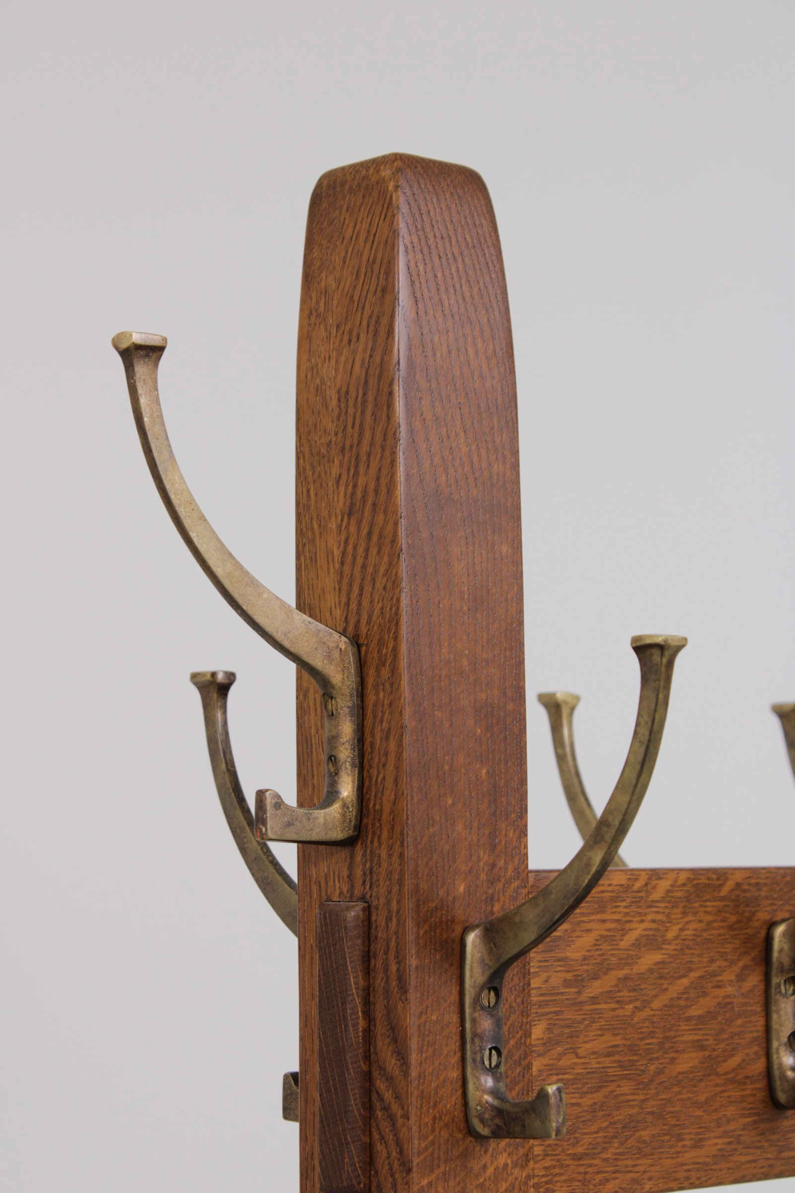 Stickley Mission Oak Double Coat Rack Hall Tree - 9