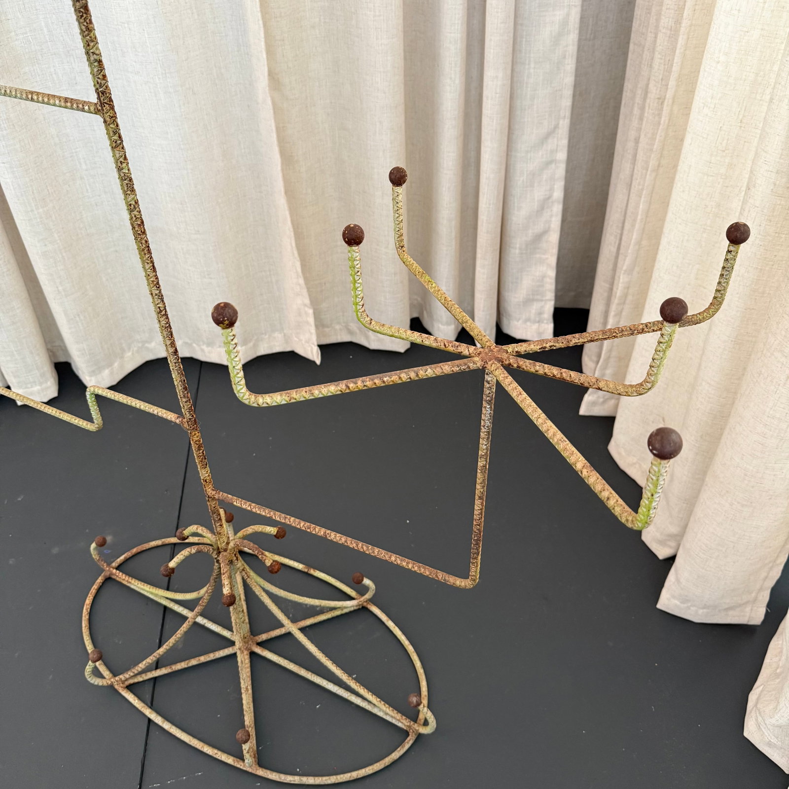 1940s Braided Metal Graduated Millinery Display Stand Hat Rack - 4