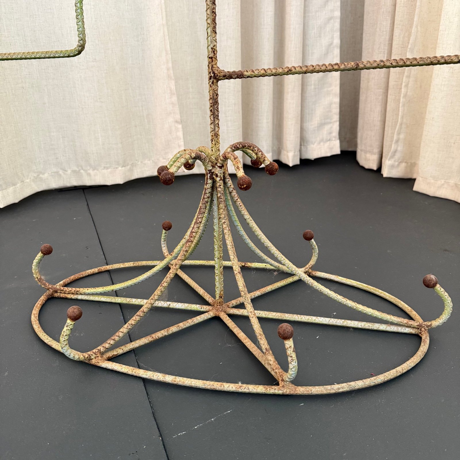 1940s Braided Metal Graduated Millinery Display Stand Hat Rack - 7