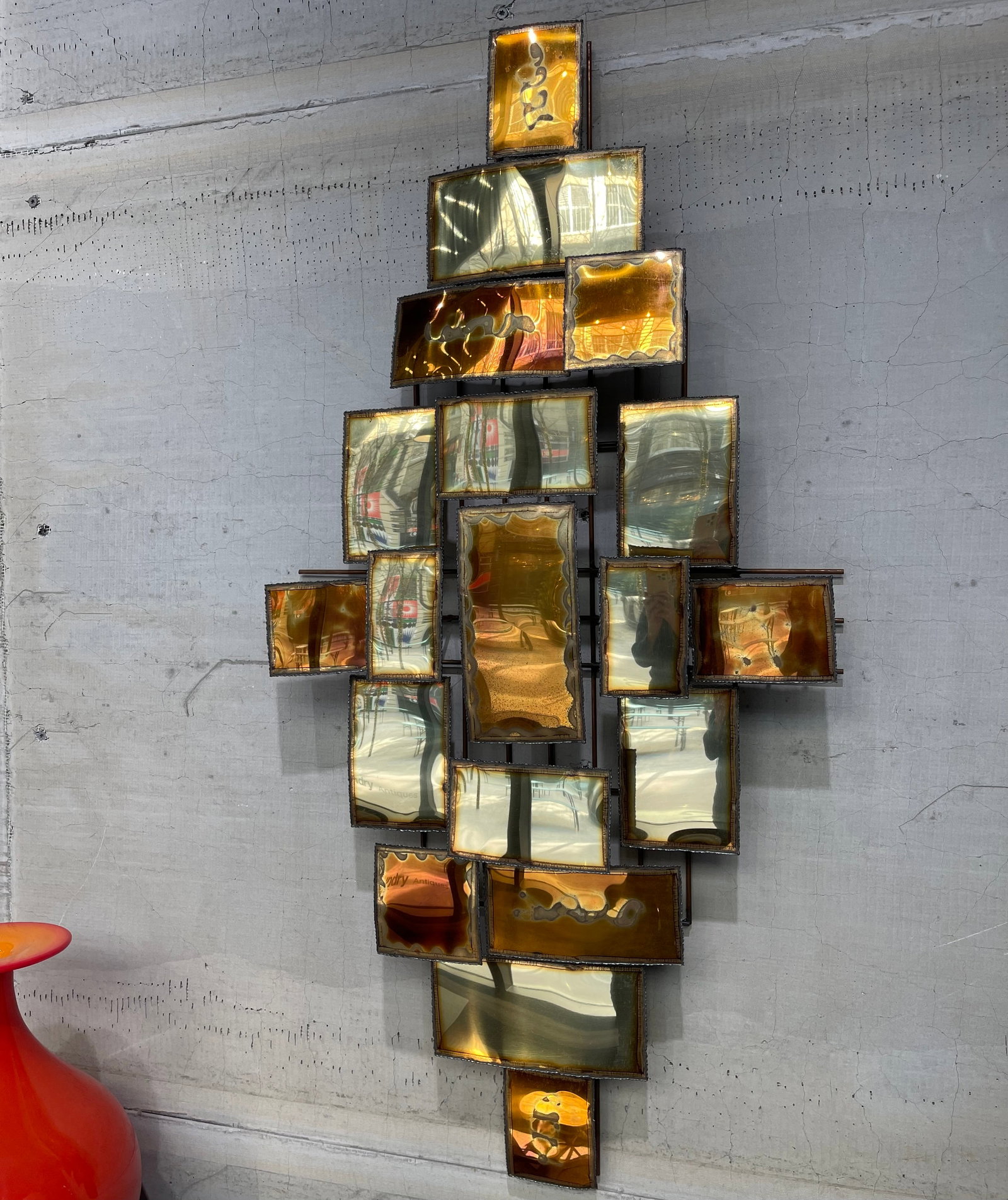 1970s Brutalist Multi-Panel Metal Wall Sculpture in the Style of Mario Jason - 3