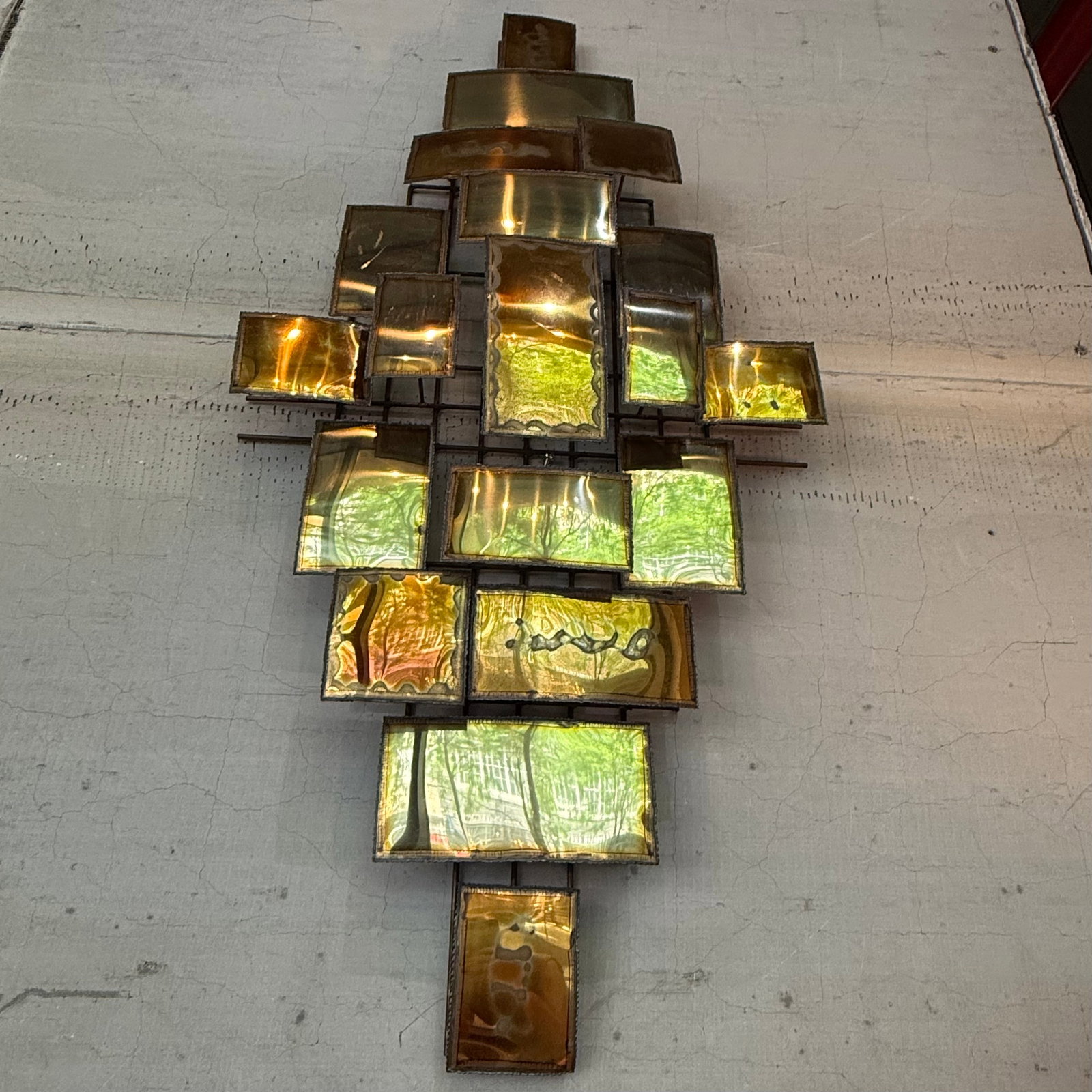 1970s Brutalist Multi-Panel Metal Wall Sculpture in the Style of Mario Jason - 6
