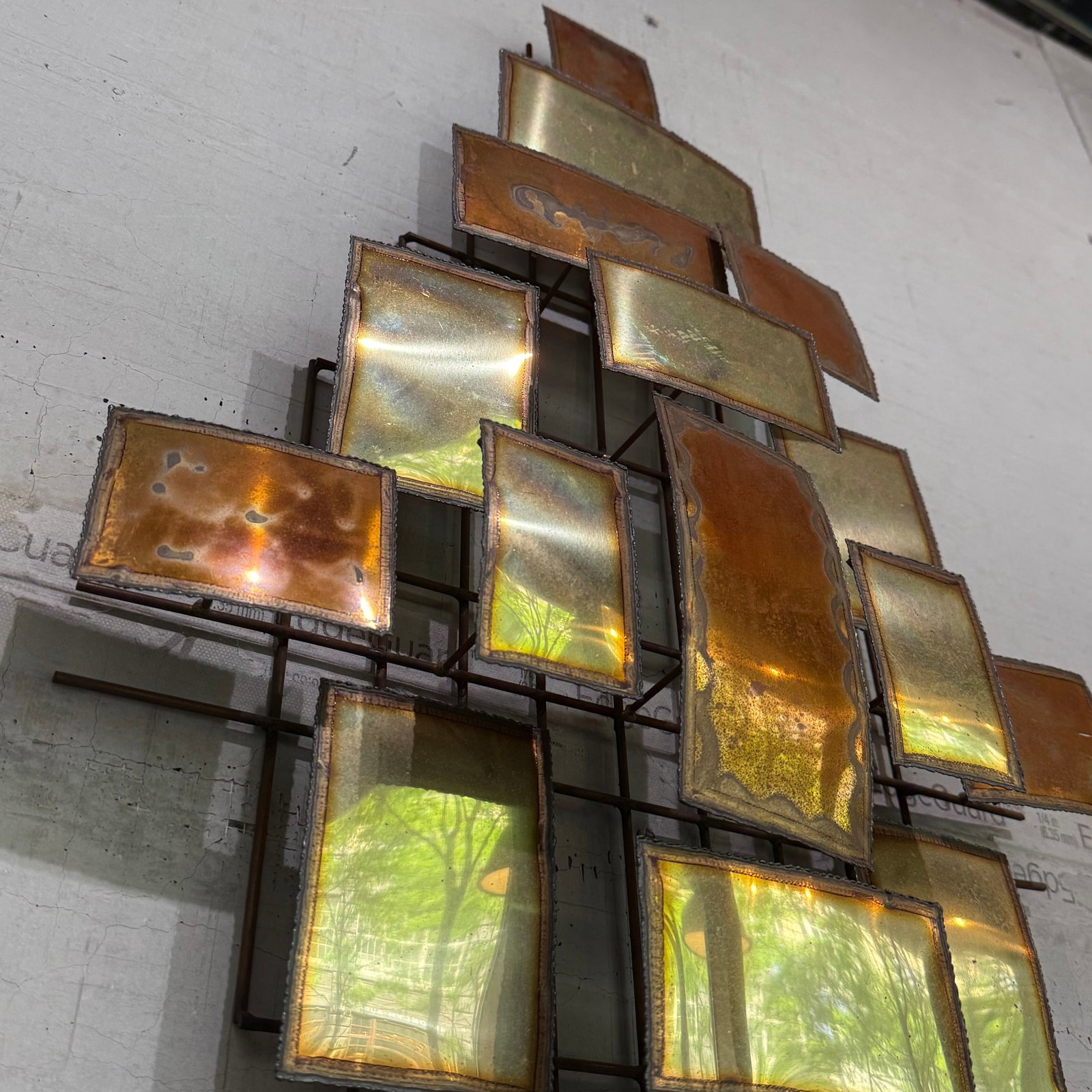 1970s Brutalist Multi-Panel Metal Wall Sculpture in the Style of Mario Jason - 9