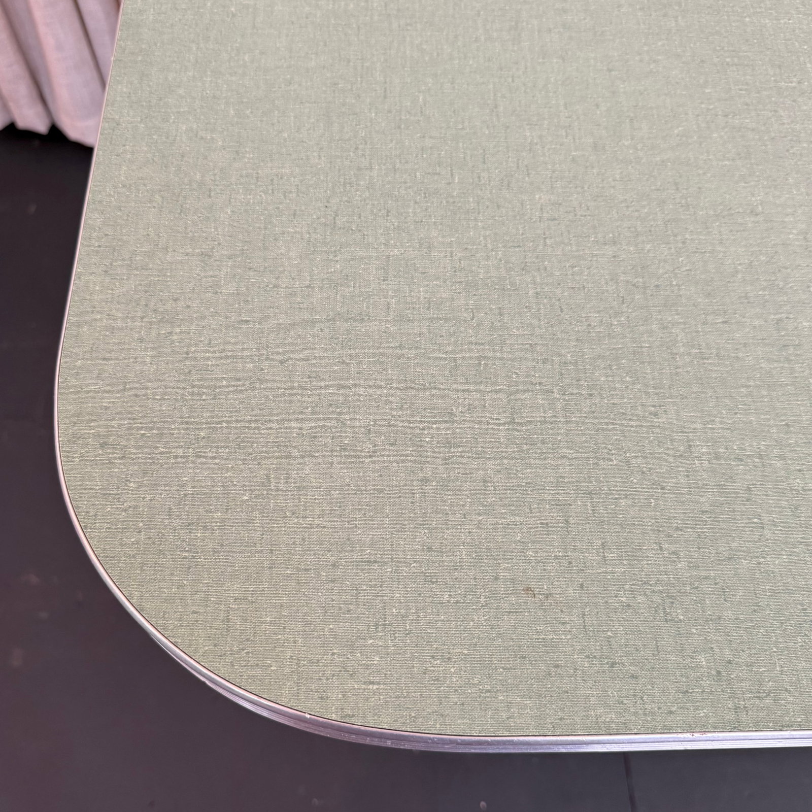 Mid 20th Century Art Deco Revival Sage Green Dinette Pedestal Dining Table - 8